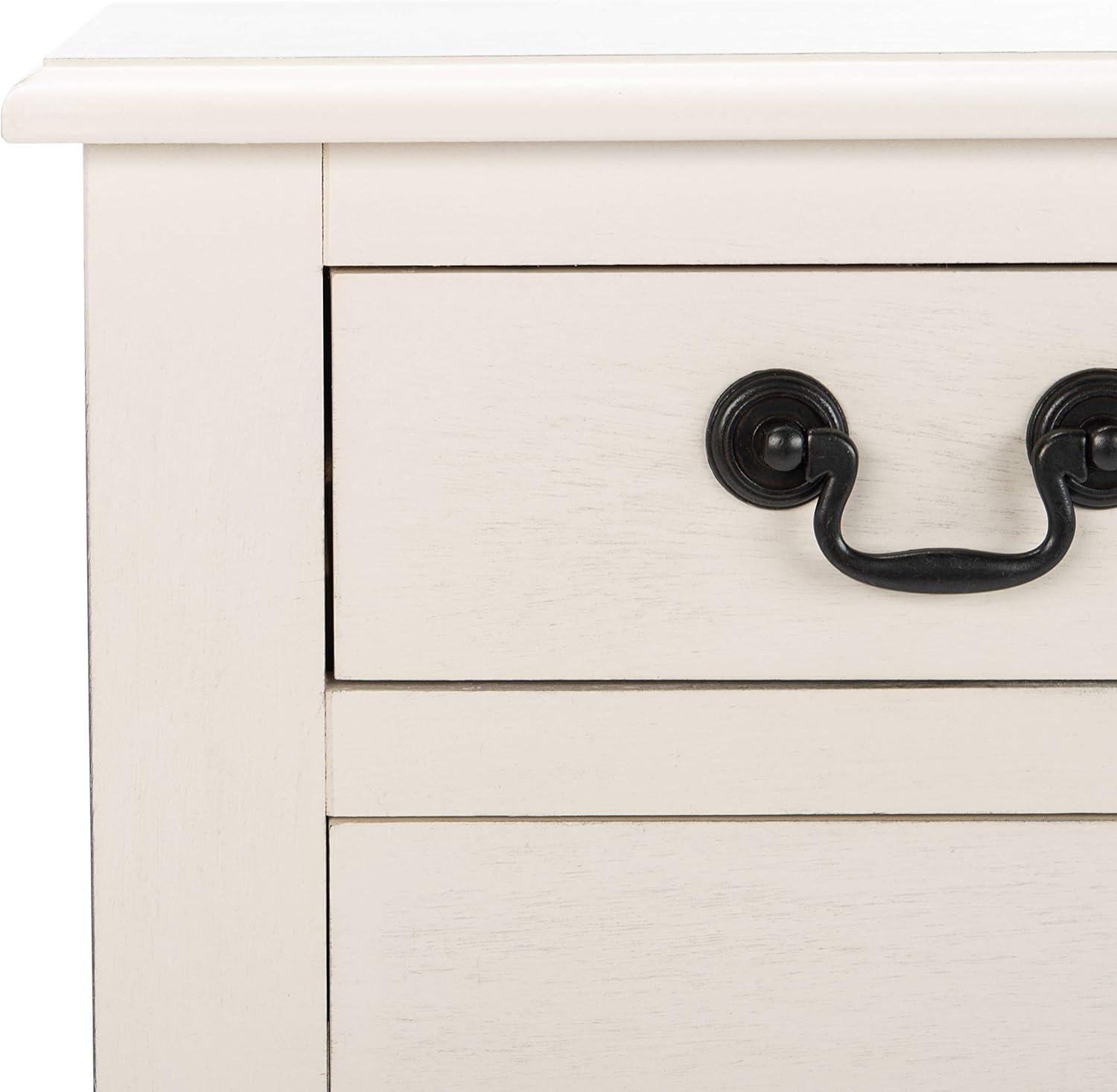 image:imageSafavieh Home Collection Athena Black 3Drawer Console TableDistressed White