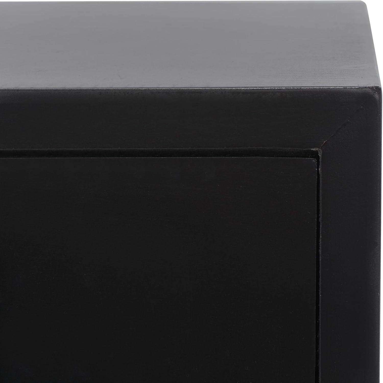 image:imageSafavieh Home Collection Blaize Black 3Drawer Nightstand Dresser ChestBlack