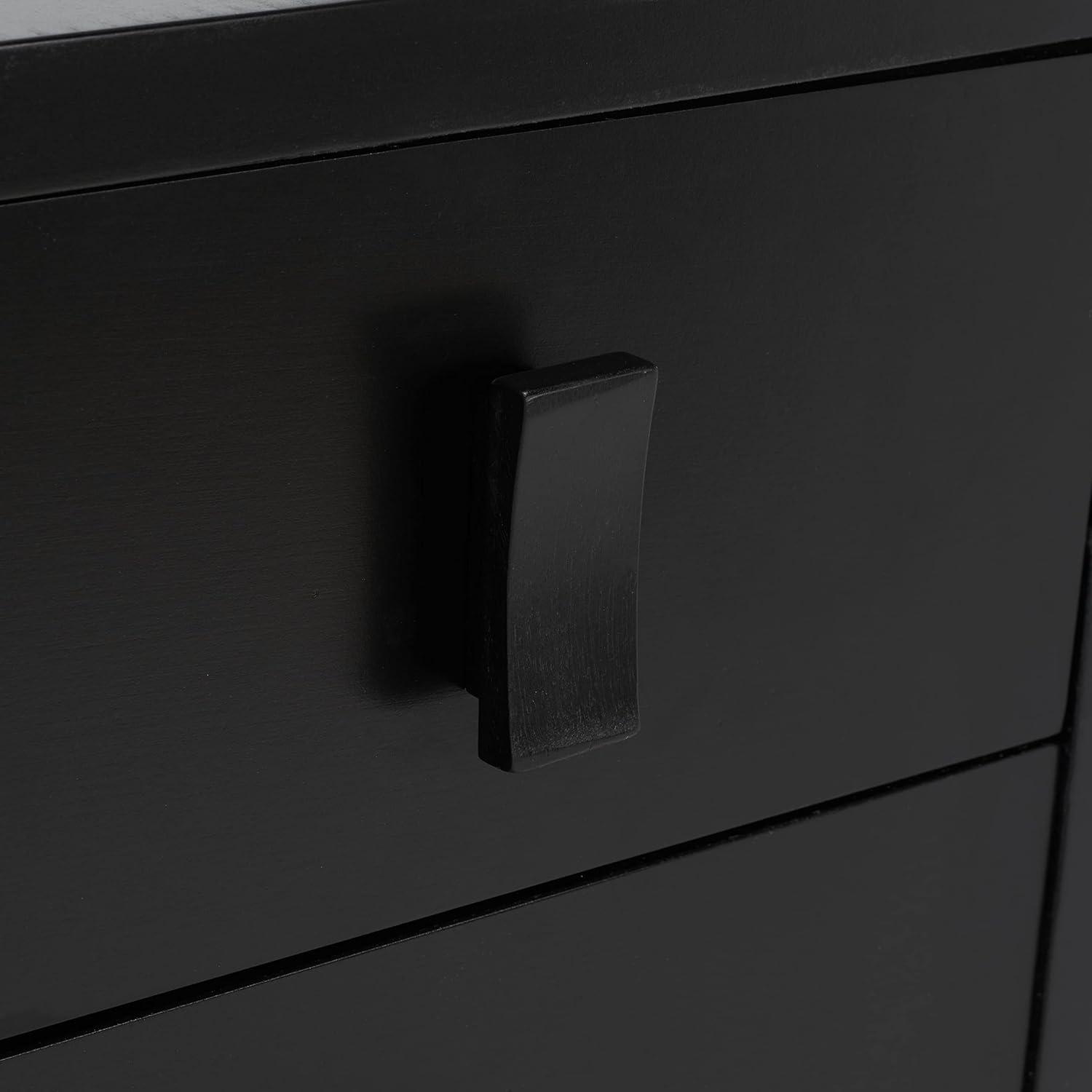 image:imageSafavieh Home Collection Blaize Black 3Drawer Nightstand Dresser ChestBlack