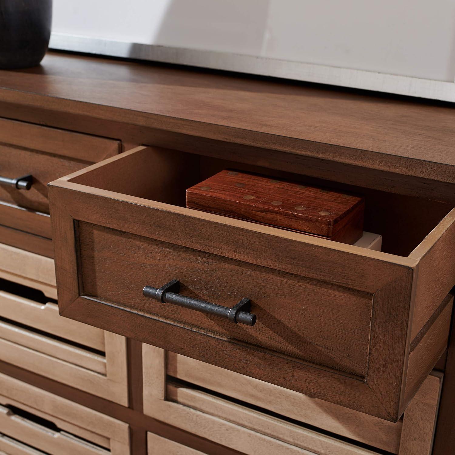 image:imageSafavieh Home Collection Briar Brown and Sand 6 Removable Drawer Storage ChestBrown Sand