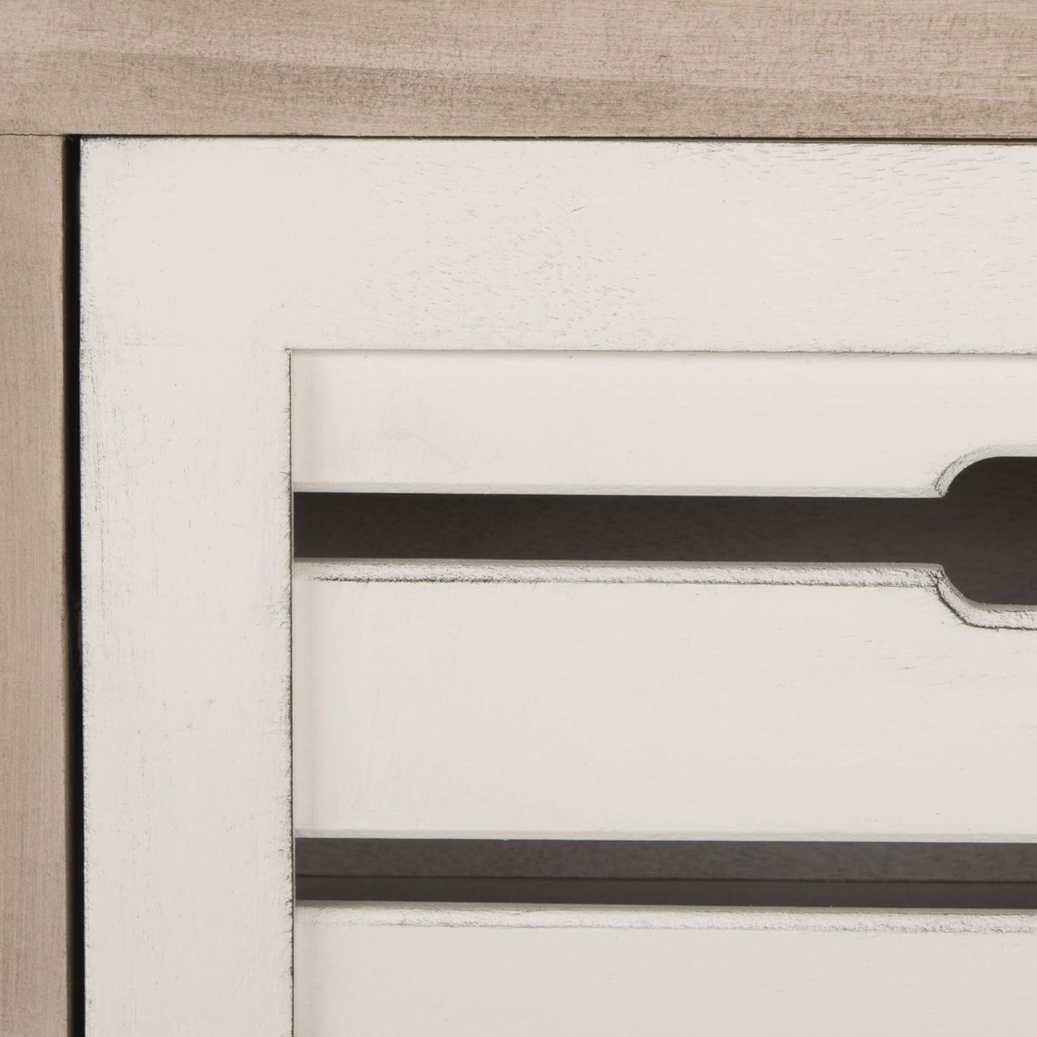 image:imageSafavieh Home Collection Briar Brown and Sand 6 Removable Drawer Storage ChestSand Distressed White