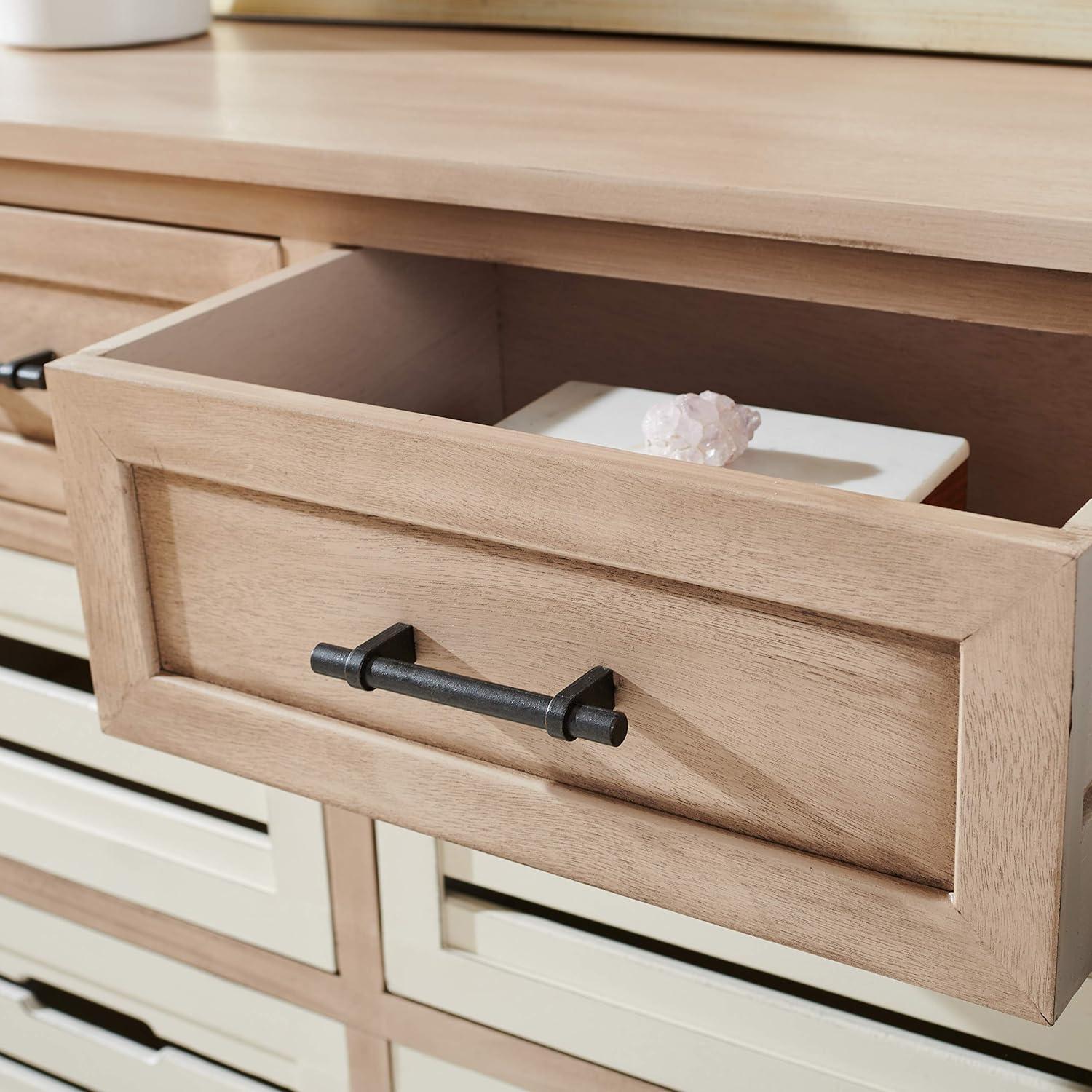 image:imageSafavieh Home Collection Briar Brown and Sand 6 Removable Drawer Storage ChestSand Distressed White