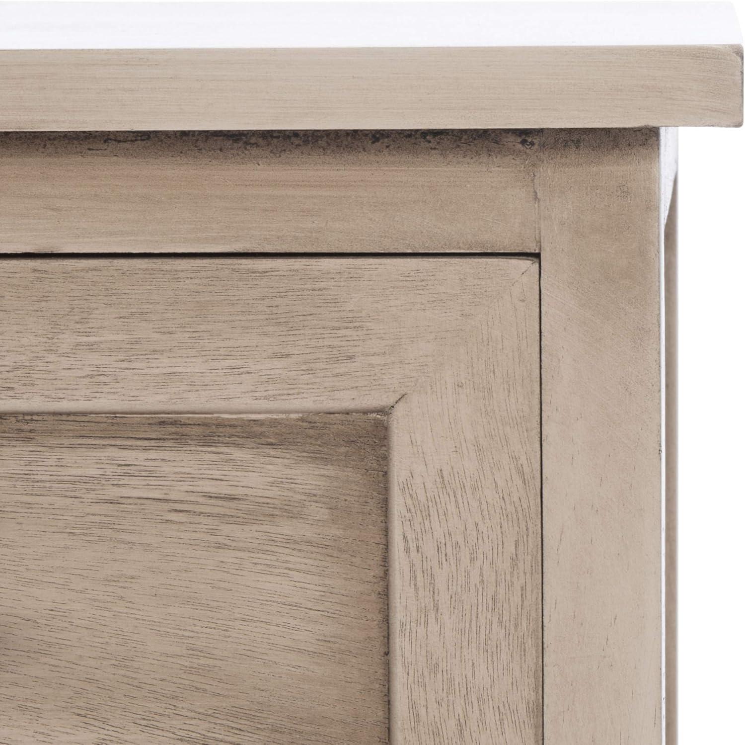 image:imageSafavieh Home Collection Briar Brown and Sand 6 Removable Drawer Storage ChestSand Distressed White
