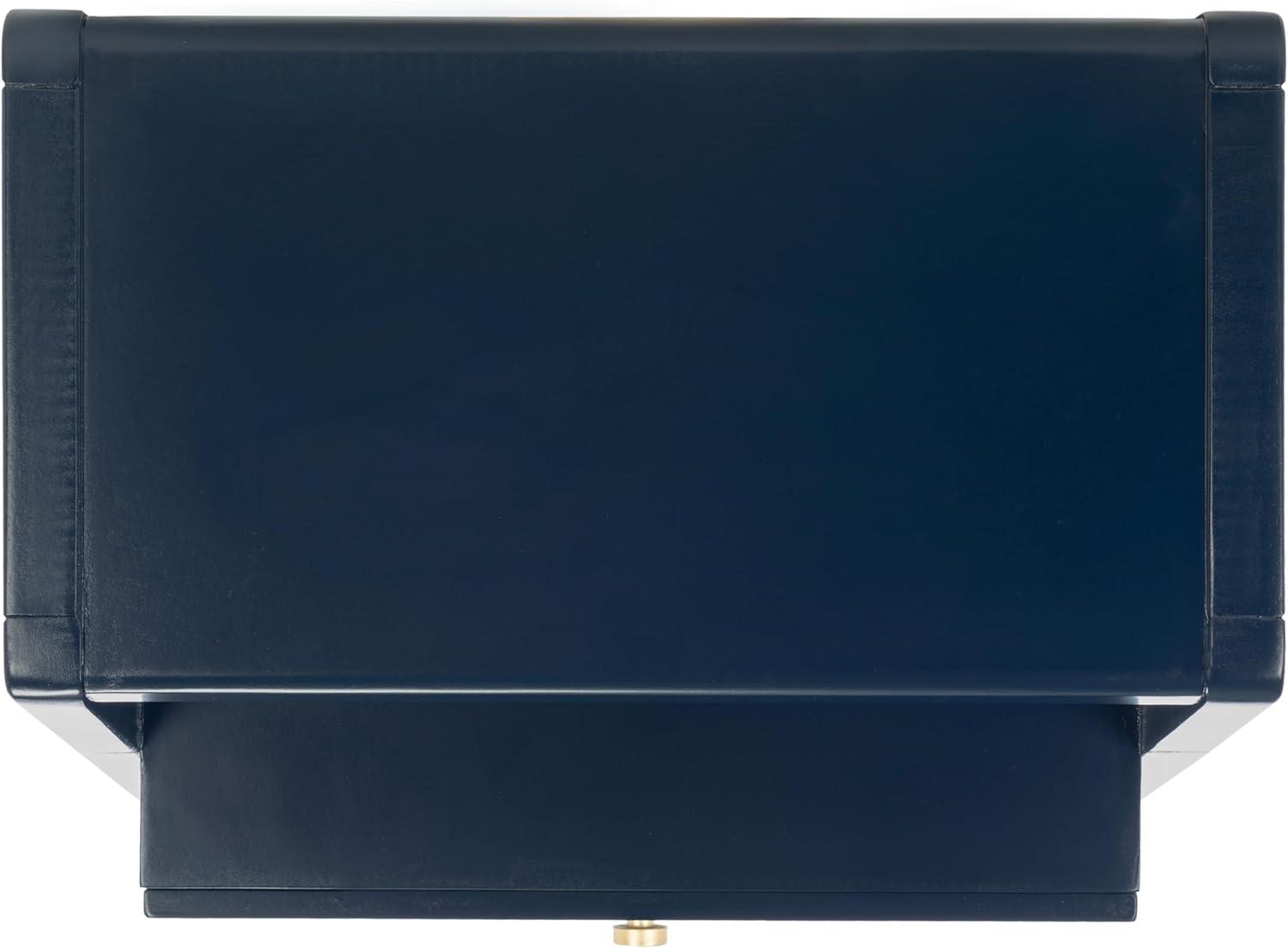 image:imageSafavieh Home Collection Cove WhiteGold 2Drawer 1Shelf Accent Table Fully Assembled ACC6602BNavyGold