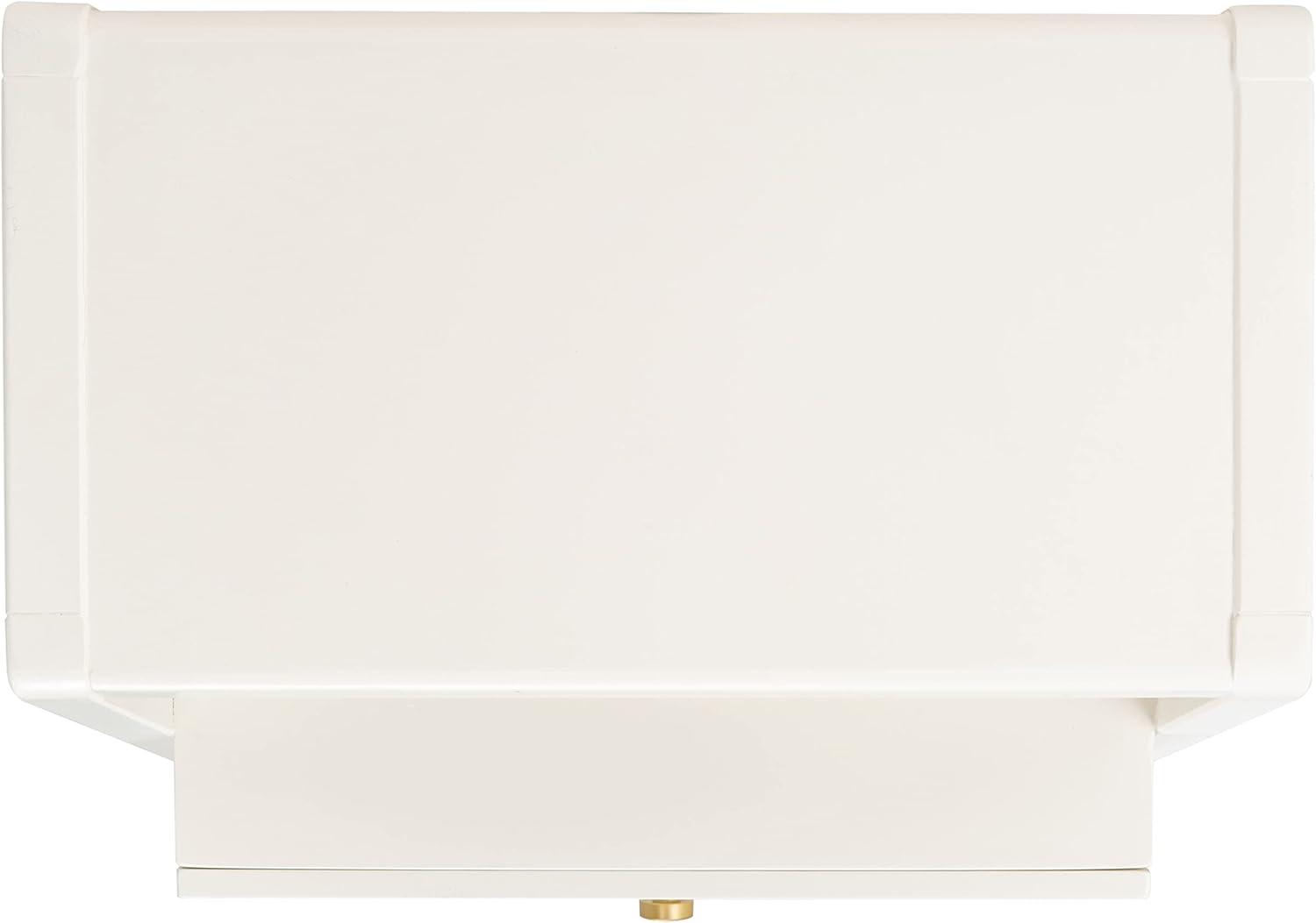 image:imageSafavieh Home Collection Cove WhiteGold 2Drawer 1Shelf Accent Table Fully Assembled ACC6602BWhiteGold