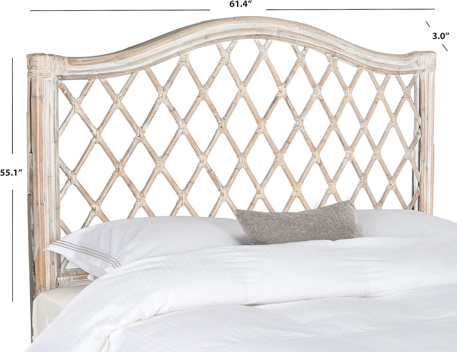 image:imageSafavieh Home Collection Gabriella Antique Grey Wicker Headboard QueenAntique Grey