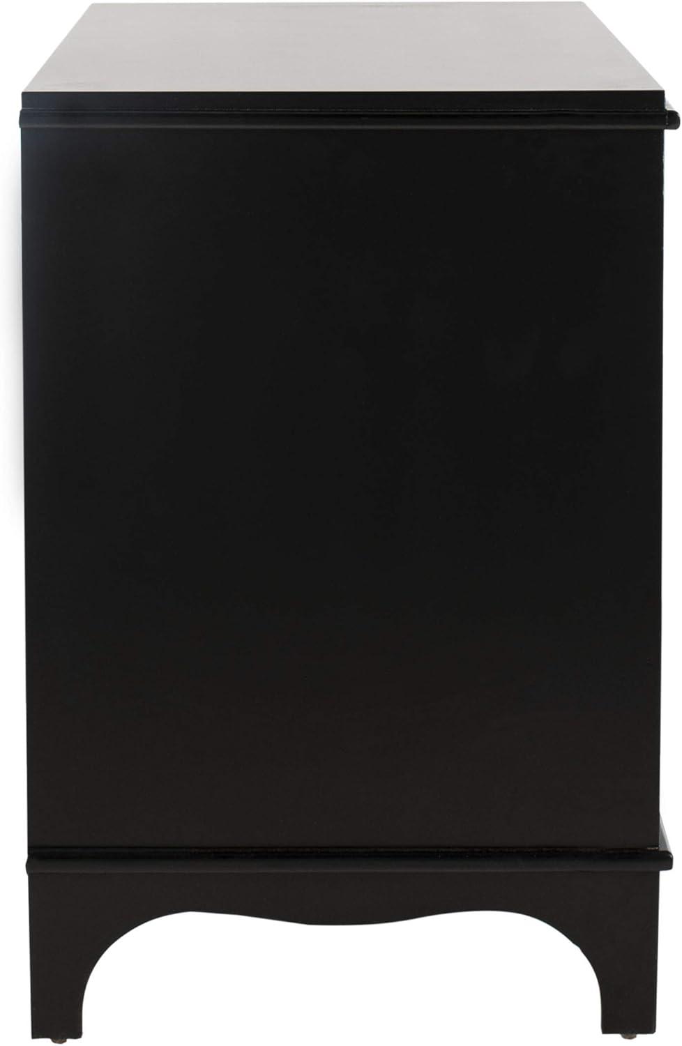 image:imageSafavieh Home Collection Hannon 3 Drawer Contemporary NightstandBlack Brass