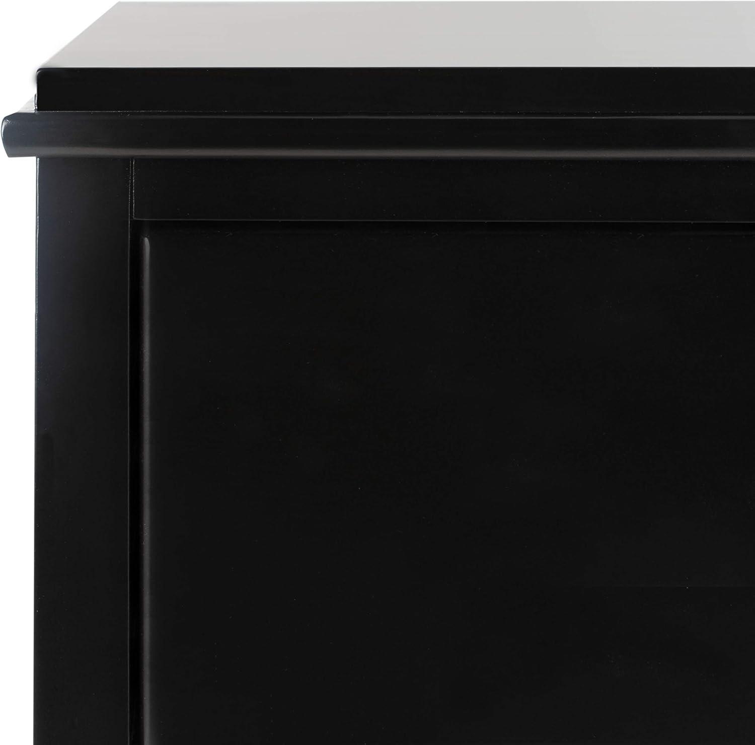 image:imageSafavieh Home Collection Hannon 3 Drawer Contemporary NightstandBlack Brass