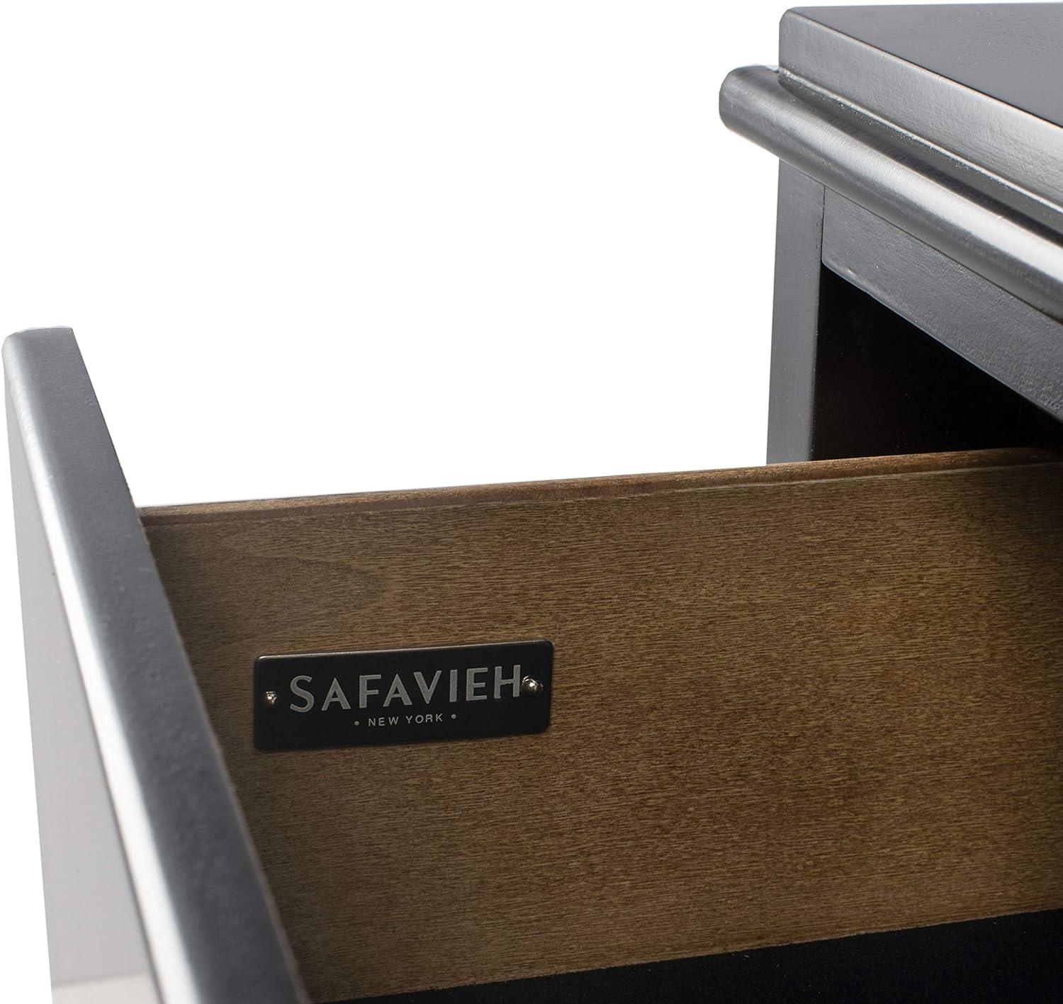 image:imageSafavieh Home Collection Hannon 3 Drawer Contemporary NightstandBlack Brass