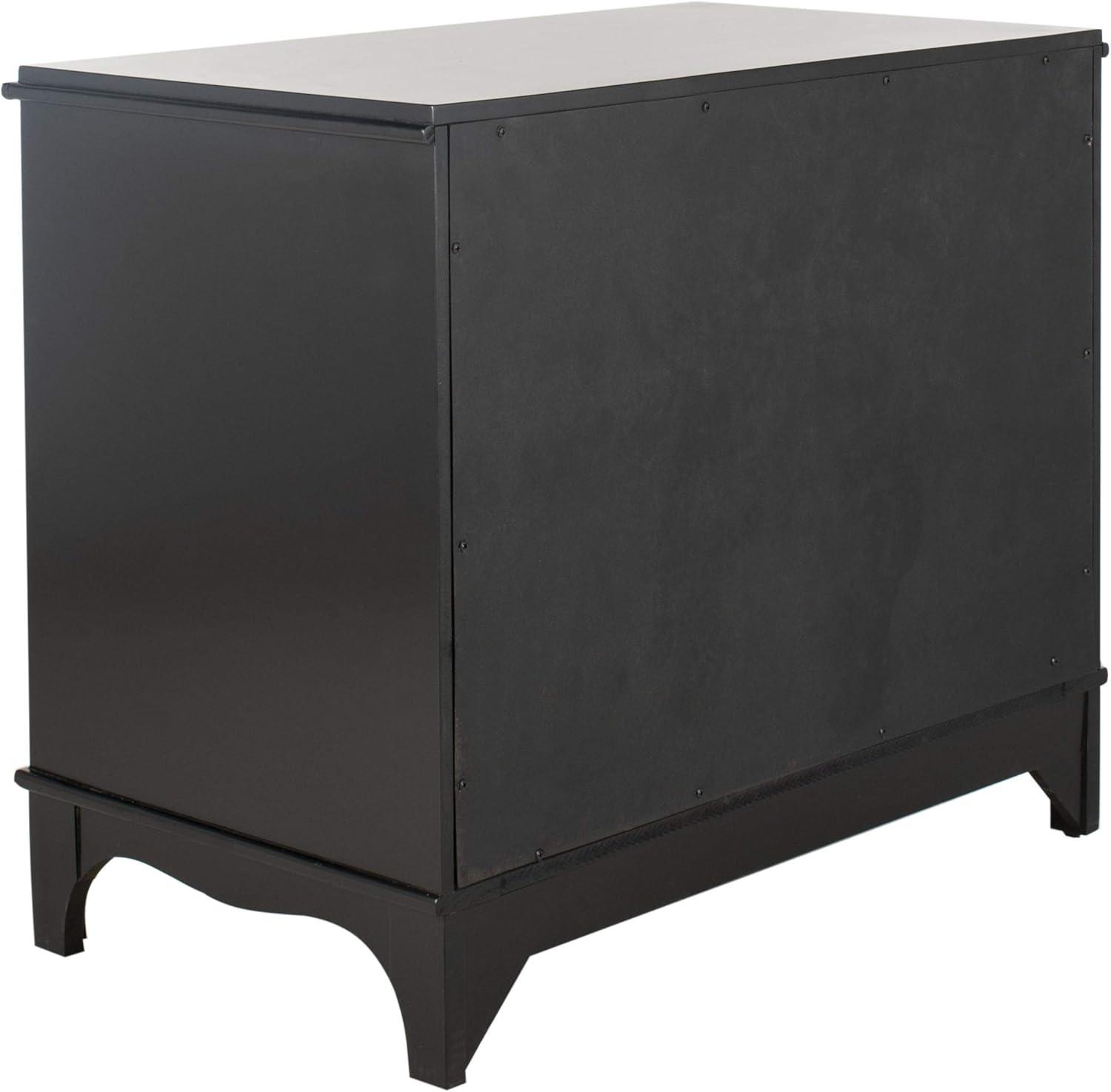 image:imageSafavieh Home Collection Hannon 3 Drawer Contemporary NightstandBlack Brass