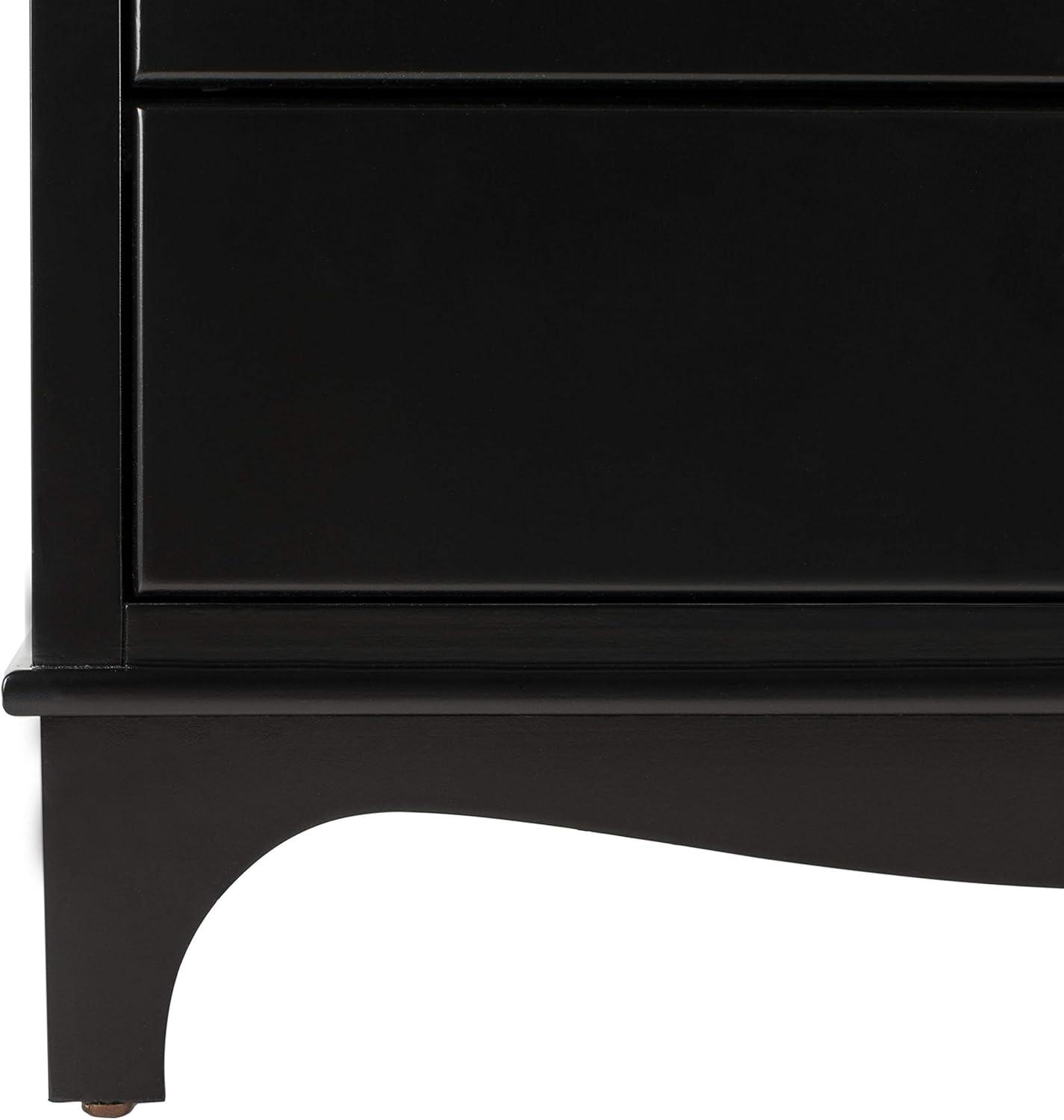 image:imageSafavieh Home Collection Hannon 3 Drawer Contemporary NightstandBlack Brass
