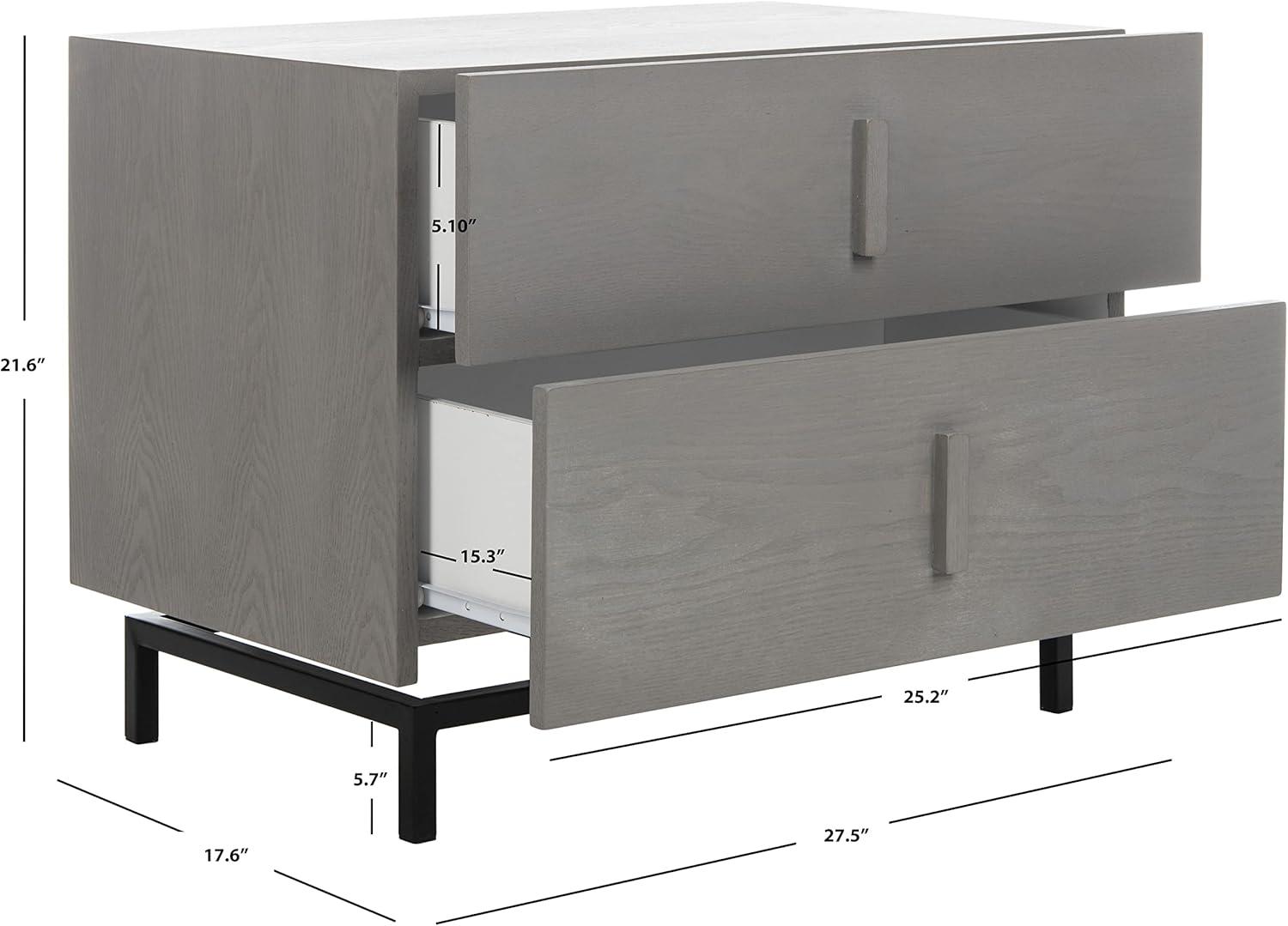 image:imageSafavieh Home Collection Herschel Grey and Black CabinetGrey Black