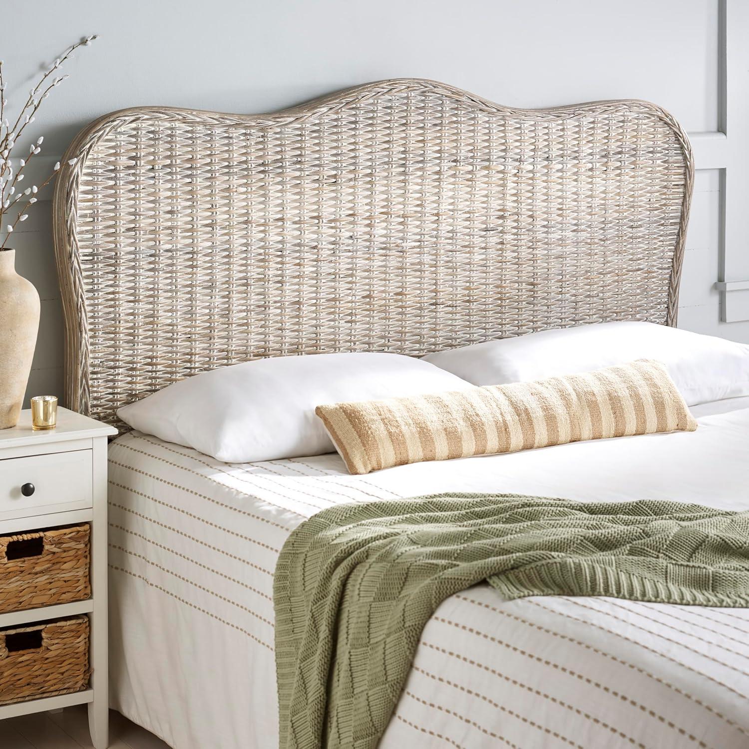 image:imageSafavieh Home Collection Imelda White Washed Headboard QueenWhite Washed