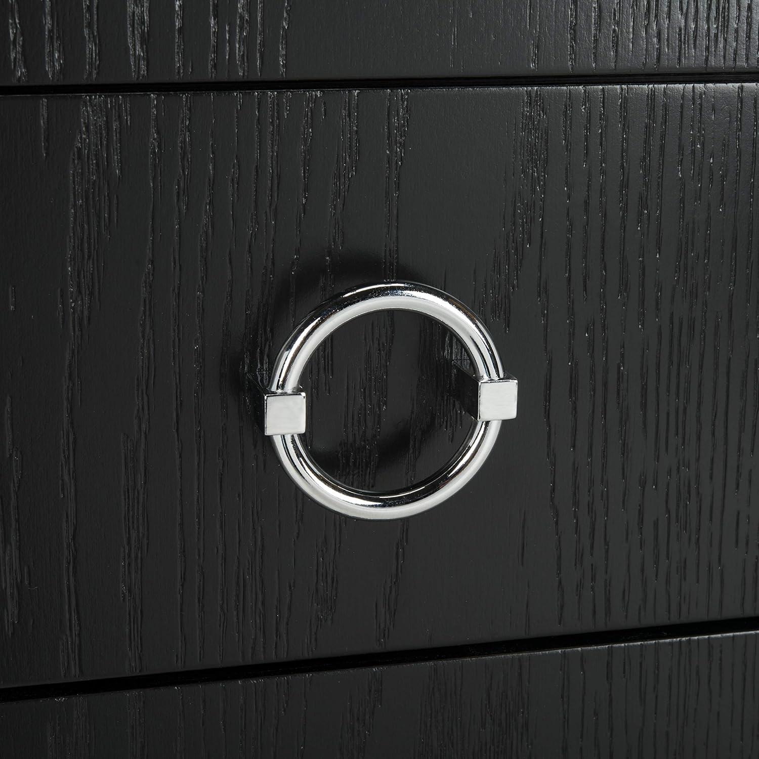 image:imageSafavieh Home Collection Lorna 3 Drawer Contemporary Night Stand Nightstand BlackBlack