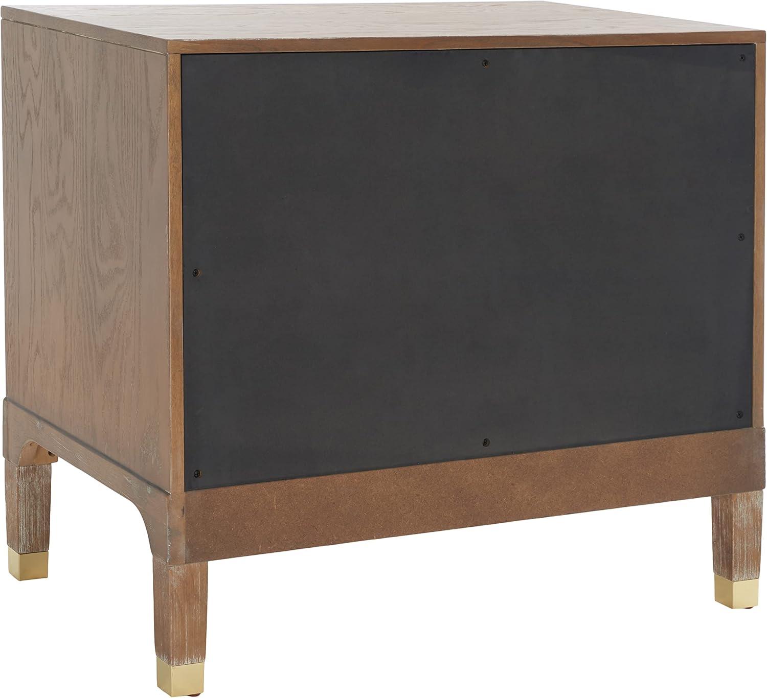 image:imageSafavieh Home Collection Lorna 3 Drawer Contemporary Night Stand Nightstand BlackNatural