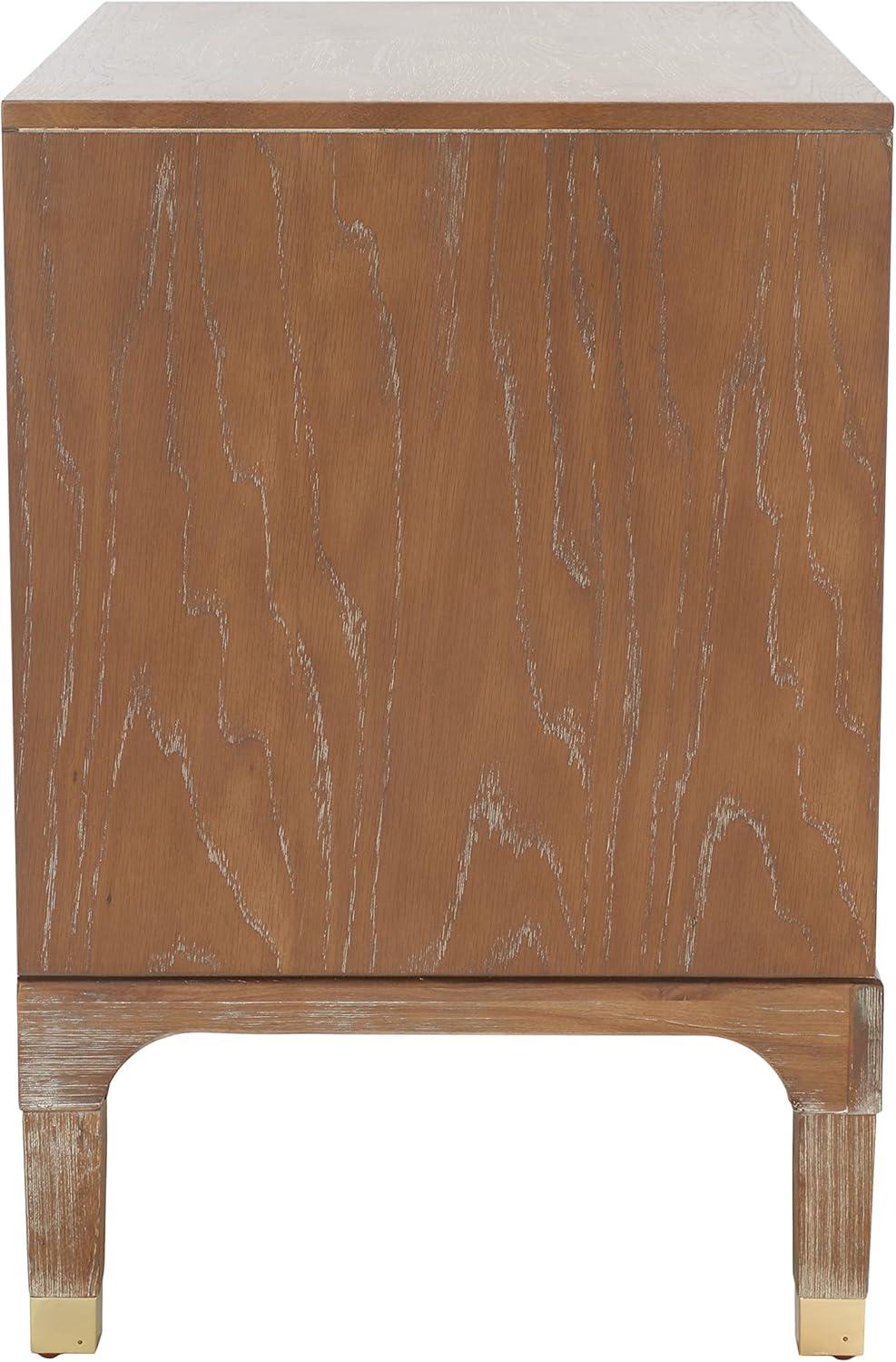image:imageSafavieh Home Collection Lorna 3 Drawer Contemporary Night Stand Nightstand BlackNatural