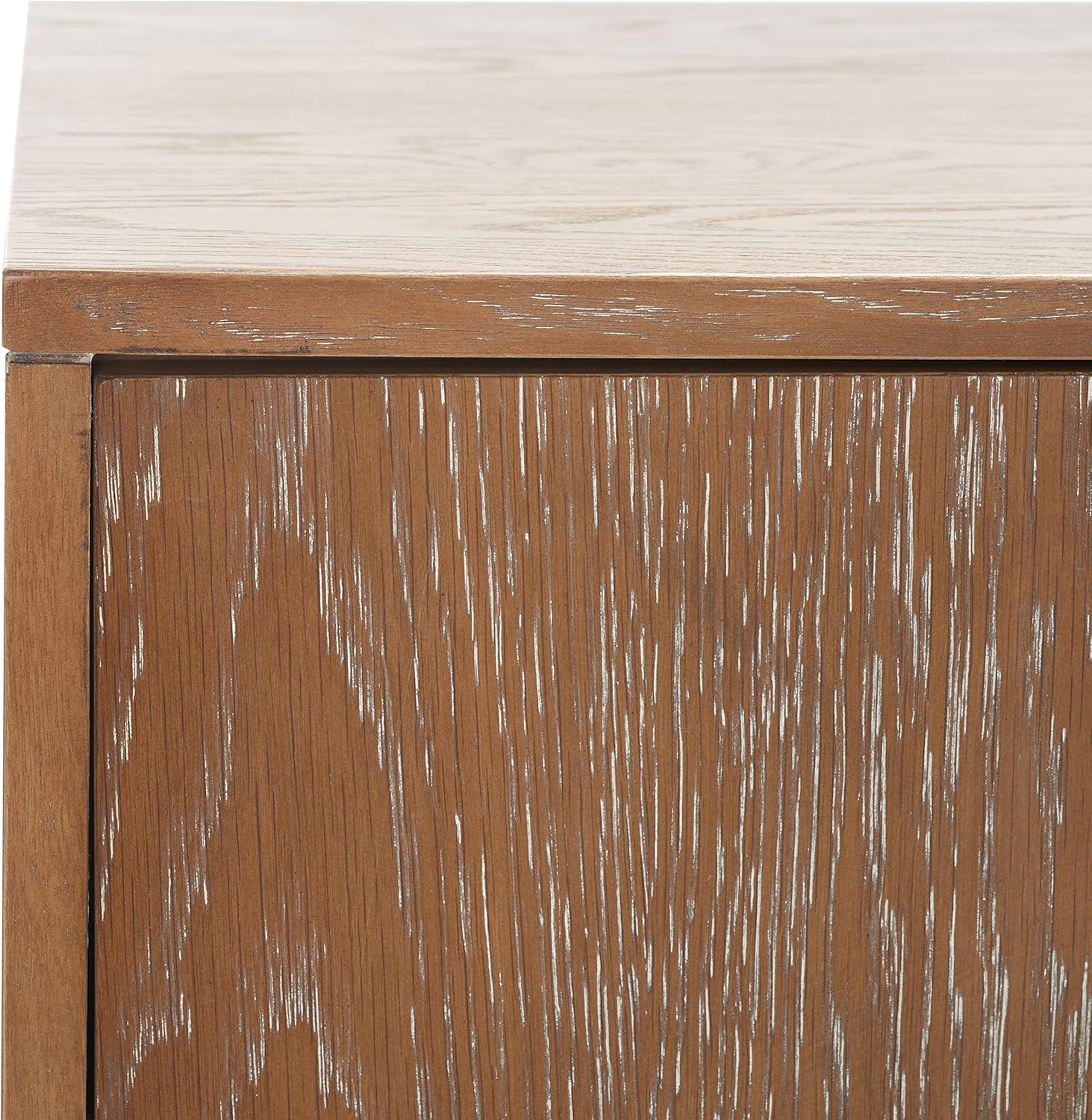 image:imageSafavieh Home Collection Lorna 3 Drawer Contemporary Night Stand Nightstand BlackNatural