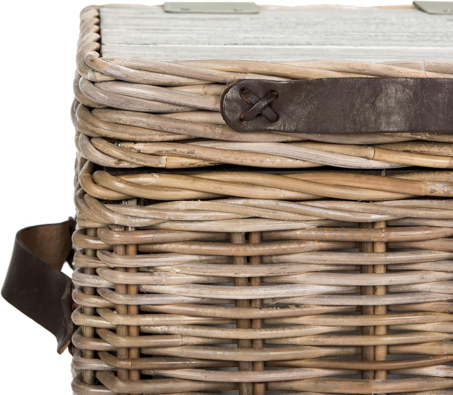 image:imageSafavieh Home Collection Merlie White Rattan Trunk