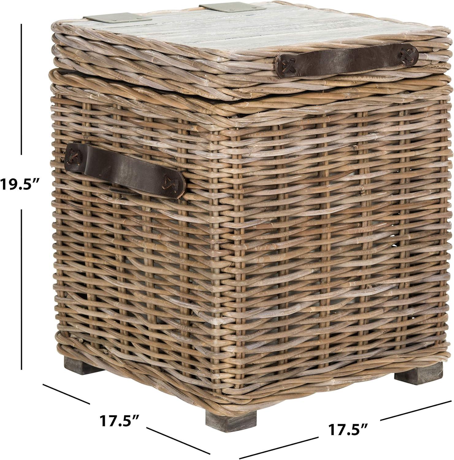 image:imageSafavieh Home Collection Merlie White Rattan Trunk
