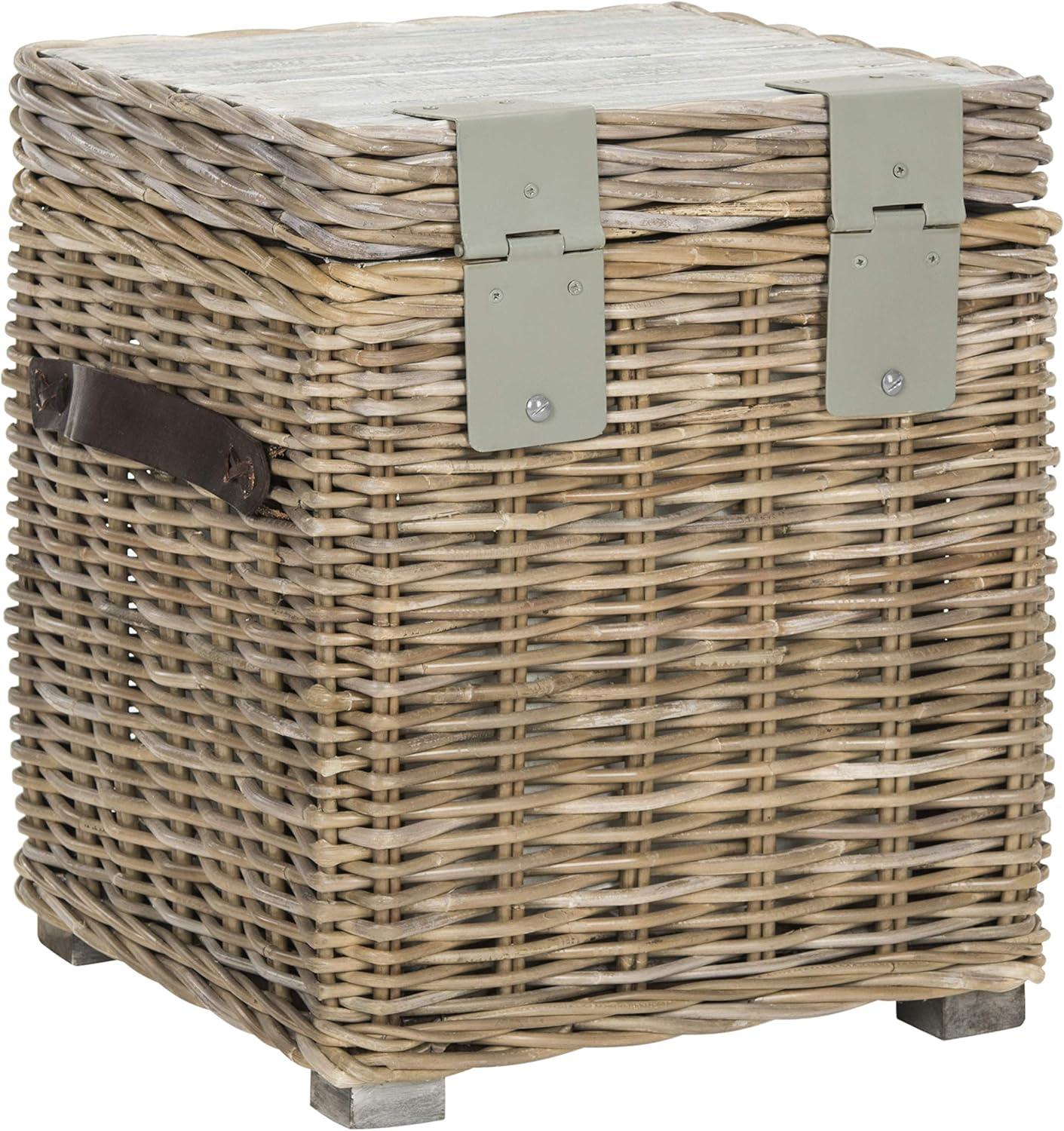 image:imageSafavieh Home Collection Merlie White Rattan Trunk
