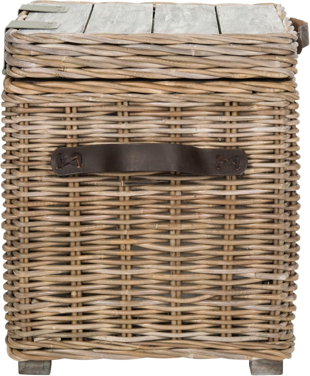 image:imageSafavieh Home Collection Merlie White Rattan Trunk