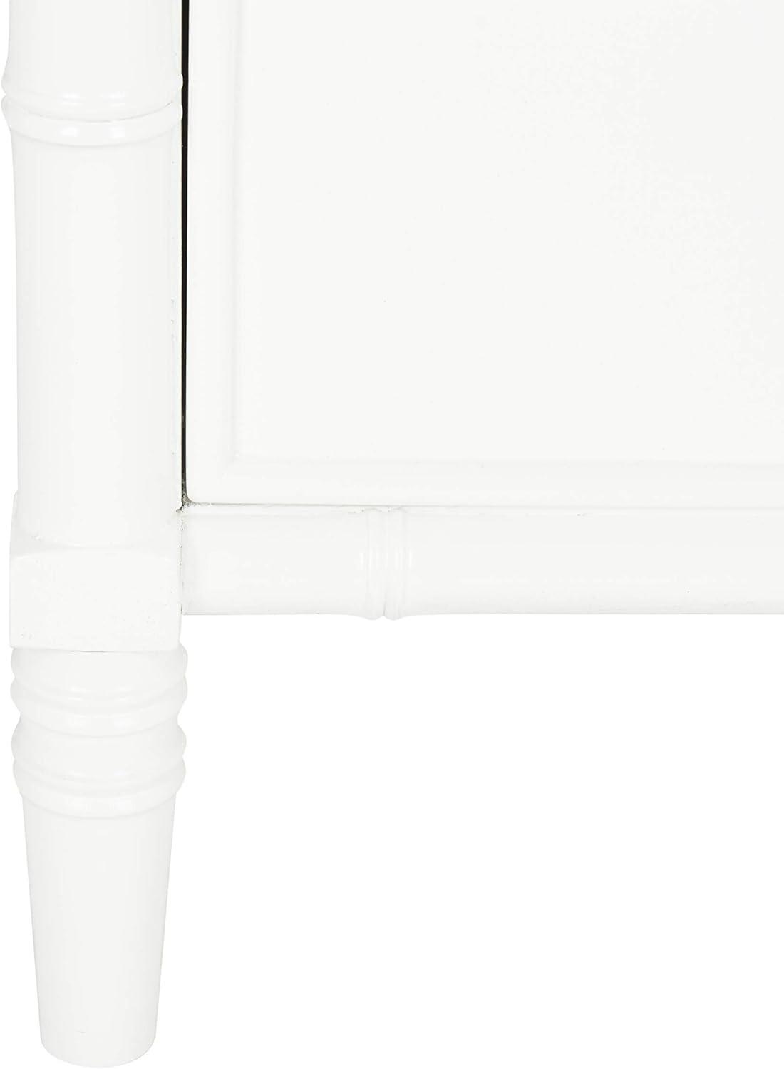 image:imageSafavieh Home Collection Mina Modern Coastal 3 Drawer 25 Bamboo Nightstand NavyWhiteGold