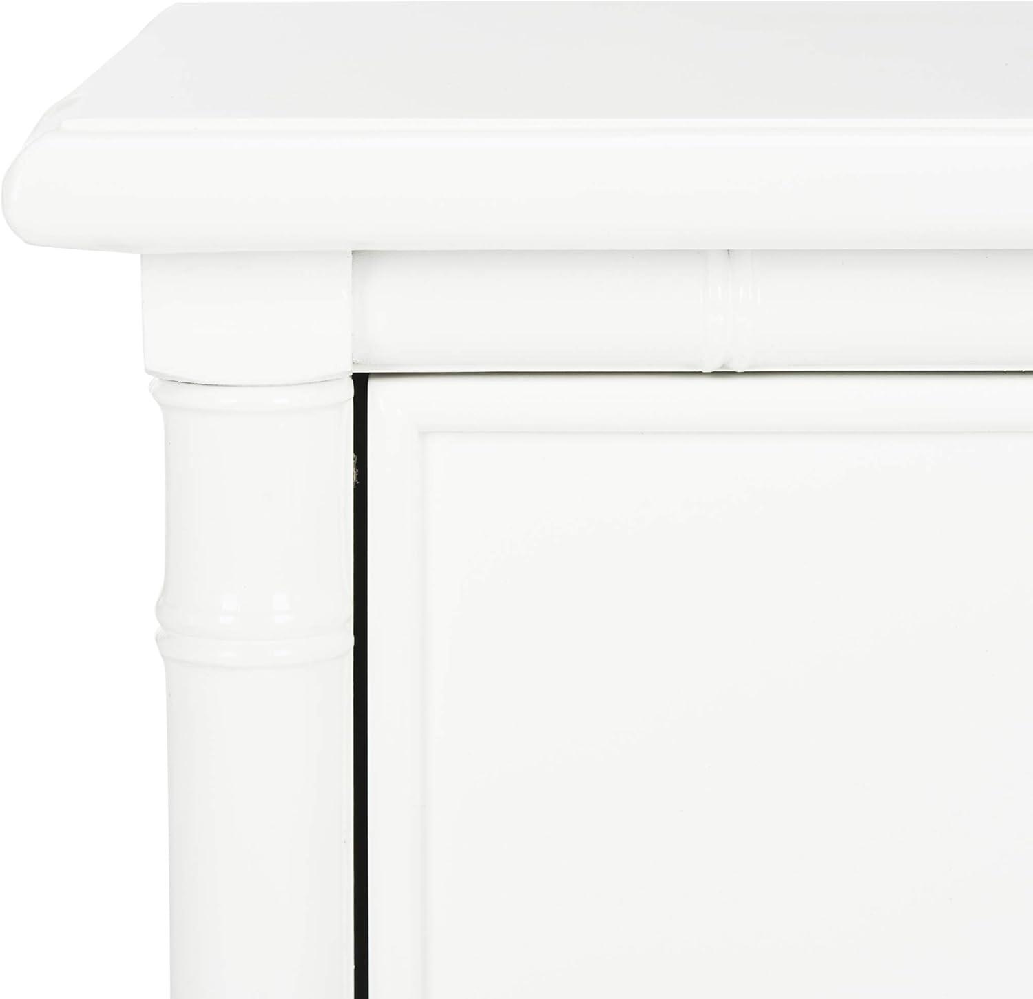 image:imageSafavieh Home Collection Mina Modern Coastal 3 Drawer 25 Bamboo Nightstand NavyWhiteGold