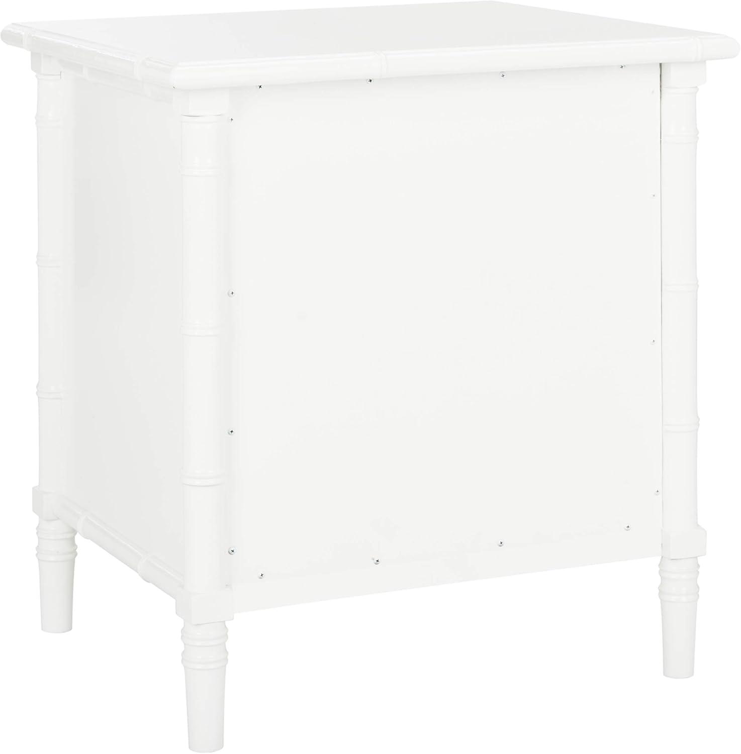 image:imageSafavieh Home Collection Mina Modern Coastal 3 Drawer 25 Bamboo Nightstand NavyWhiteGold