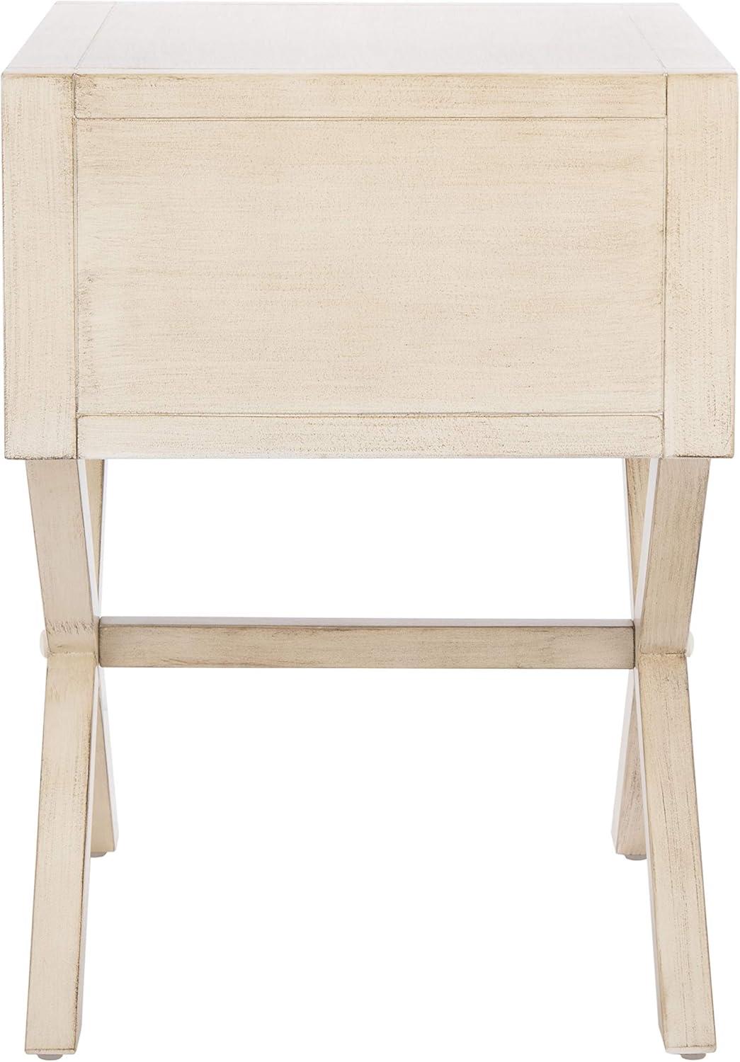 image:imageSafavieh Home Collection Odilia Turquoise and Gold 1Drawer Nightstand 16D x 19W x 22HAntique White