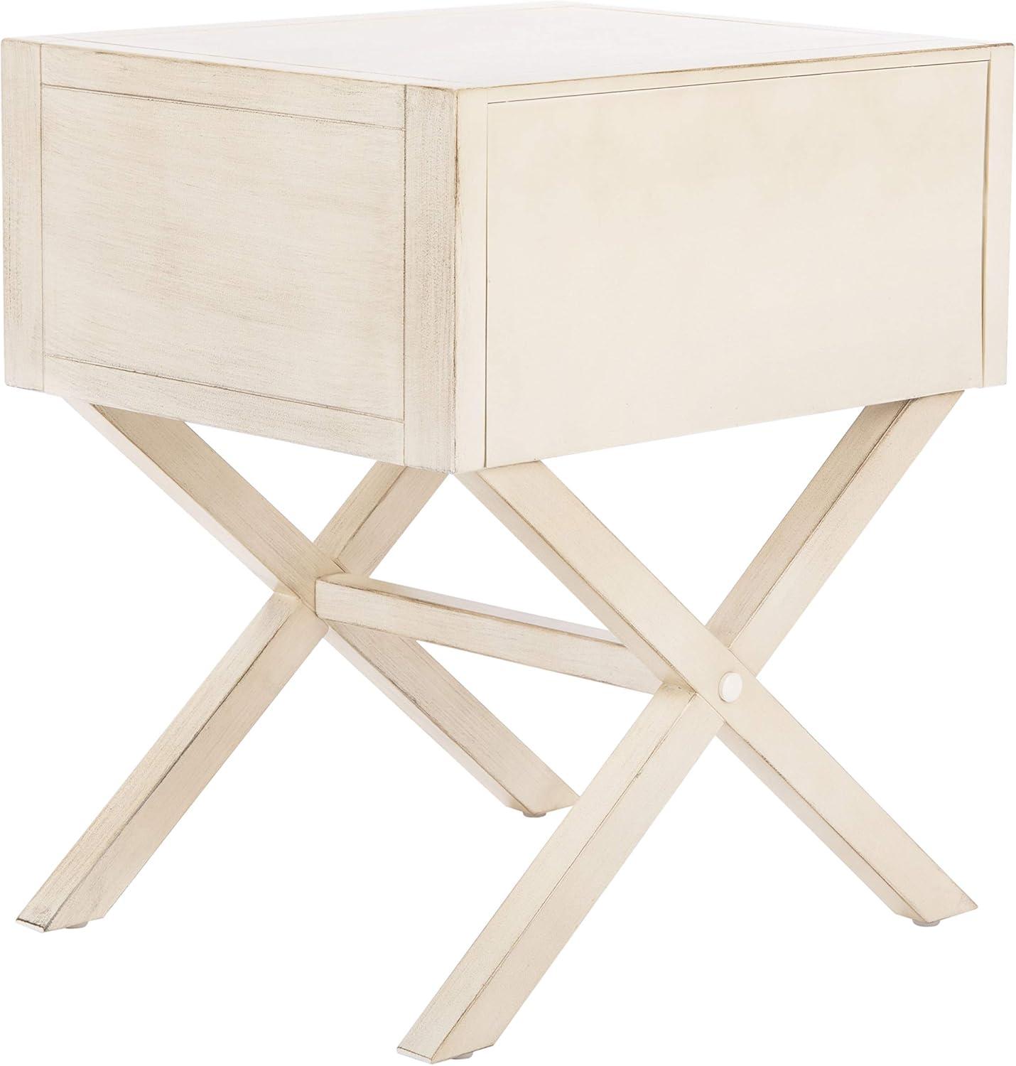image:imageSafavieh Home Collection Odilia Turquoise and Gold 1Drawer Nightstand 16D x 19W x 22HAntique White