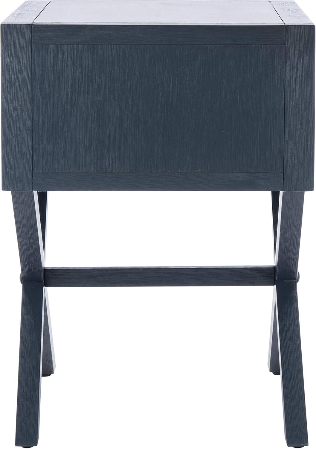 image:imageSafavieh Home Collection Odilia Turquoise and Gold 1Drawer Nightstand 16D x 19W x 22HNavy