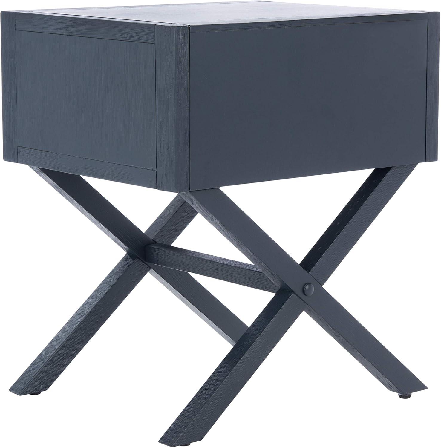 image:imageSafavieh Home Collection Odilia Turquoise and Gold 1Drawer Nightstand 16D x 19W x 22HNavy