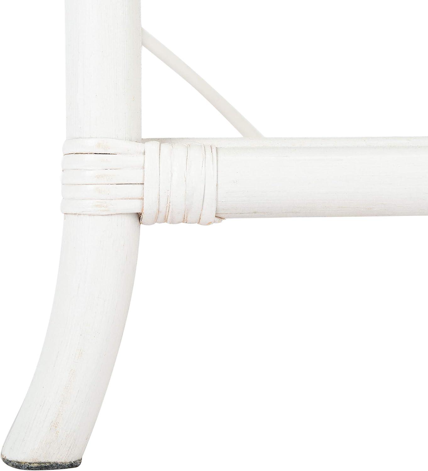 image:imageSafavieh Home Collection Rumi White and Natural Rattan 1Drawer 1Shelf NightstandWhite Natural