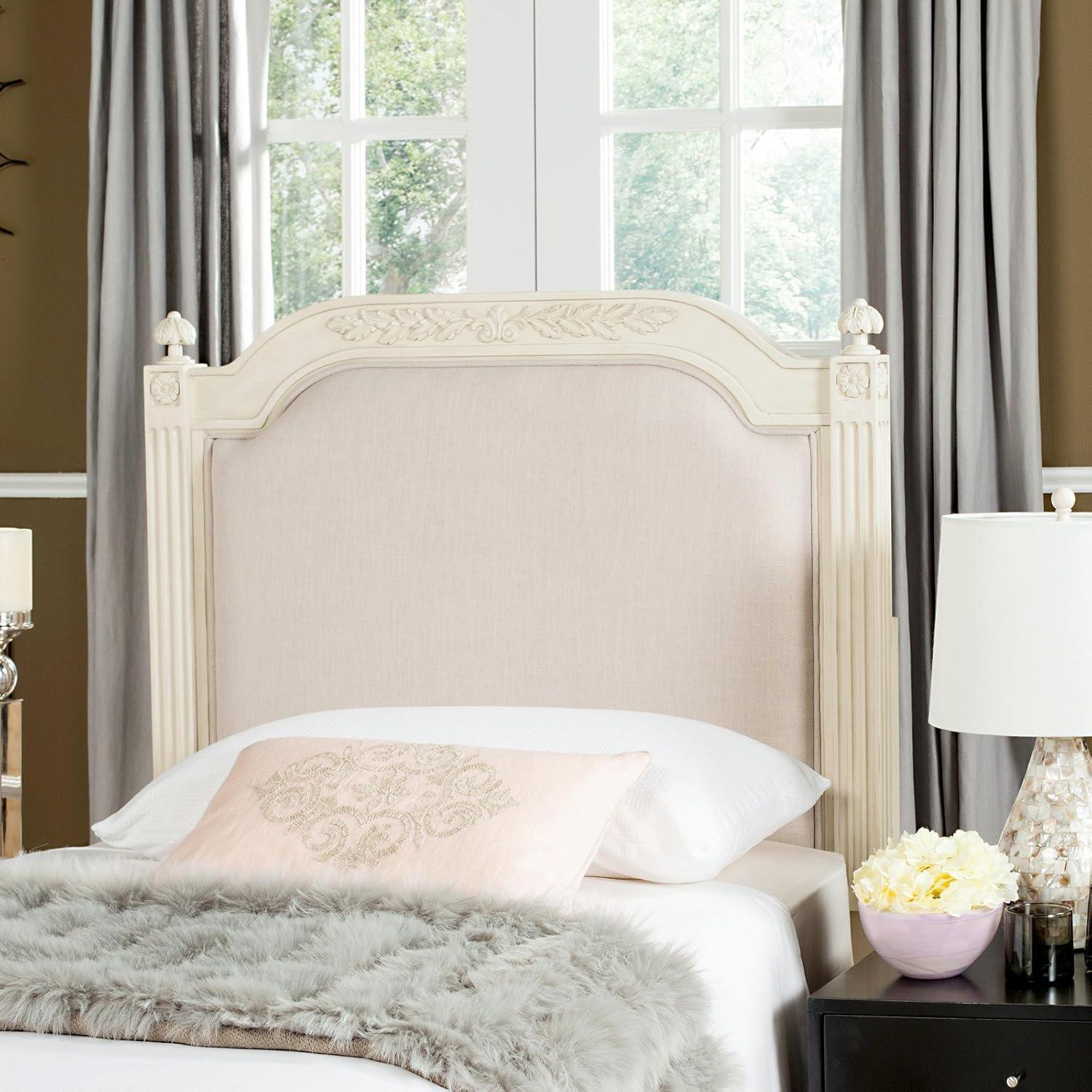 image:imageSafavieh Home Collection Tufted Linen Rustic Antique Beige Headboard TwinBeige Rustic Oak