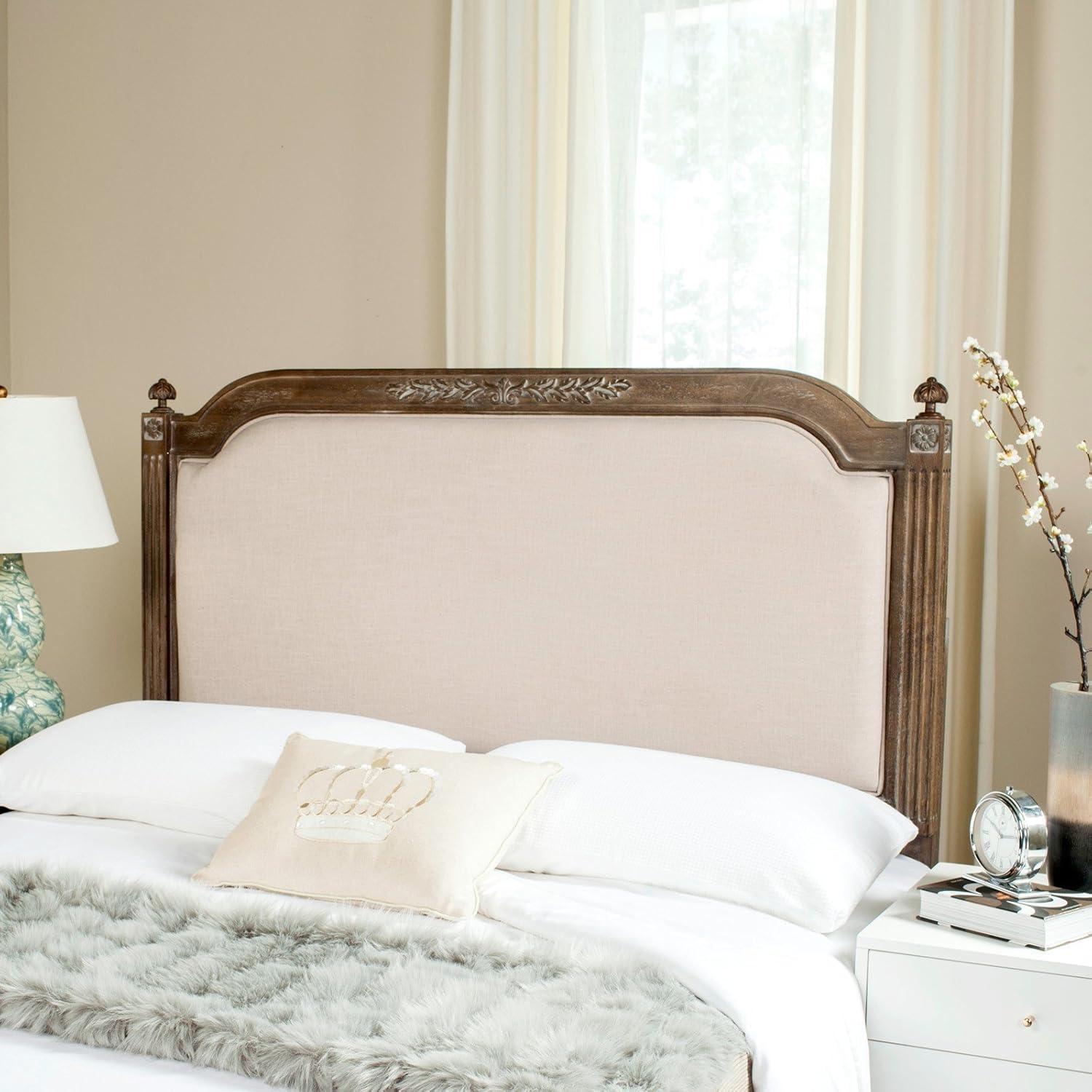 image:imageSafavieh Home Collection Tufted Linen Rustic Antique Beige Headboard TwinBeige Rustic Oak