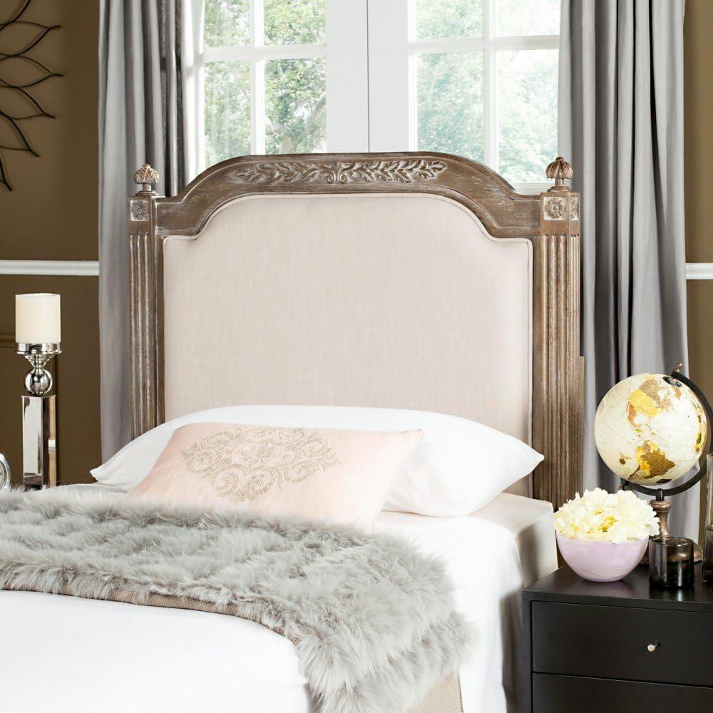 image:imageSafavieh Home Collection Tufted Linen Rustic Antique Beige Headboard TwinBeige Rustic Oak