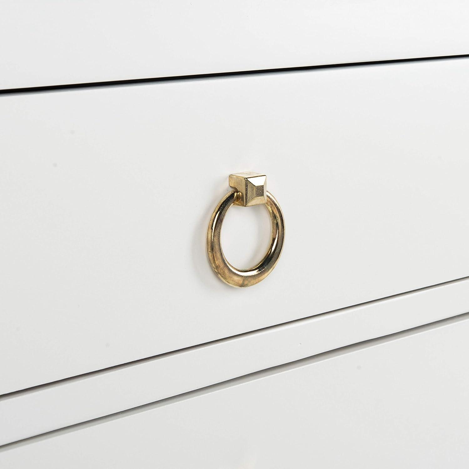 image:imageSafavieh Home Dion White and Gold 3drawer ChestWhite Gold