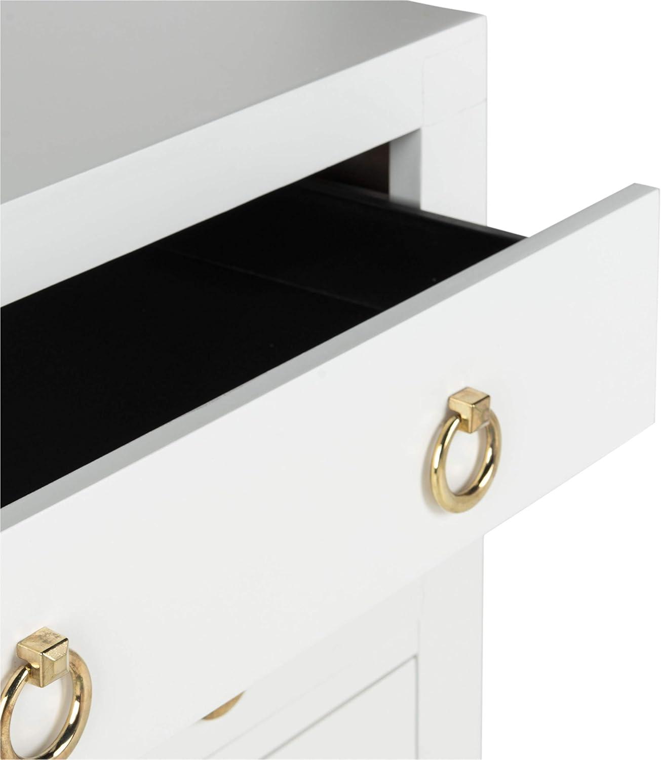 image:imageSafavieh Home Dion White and Gold 3drawer ChestWhite Gold
