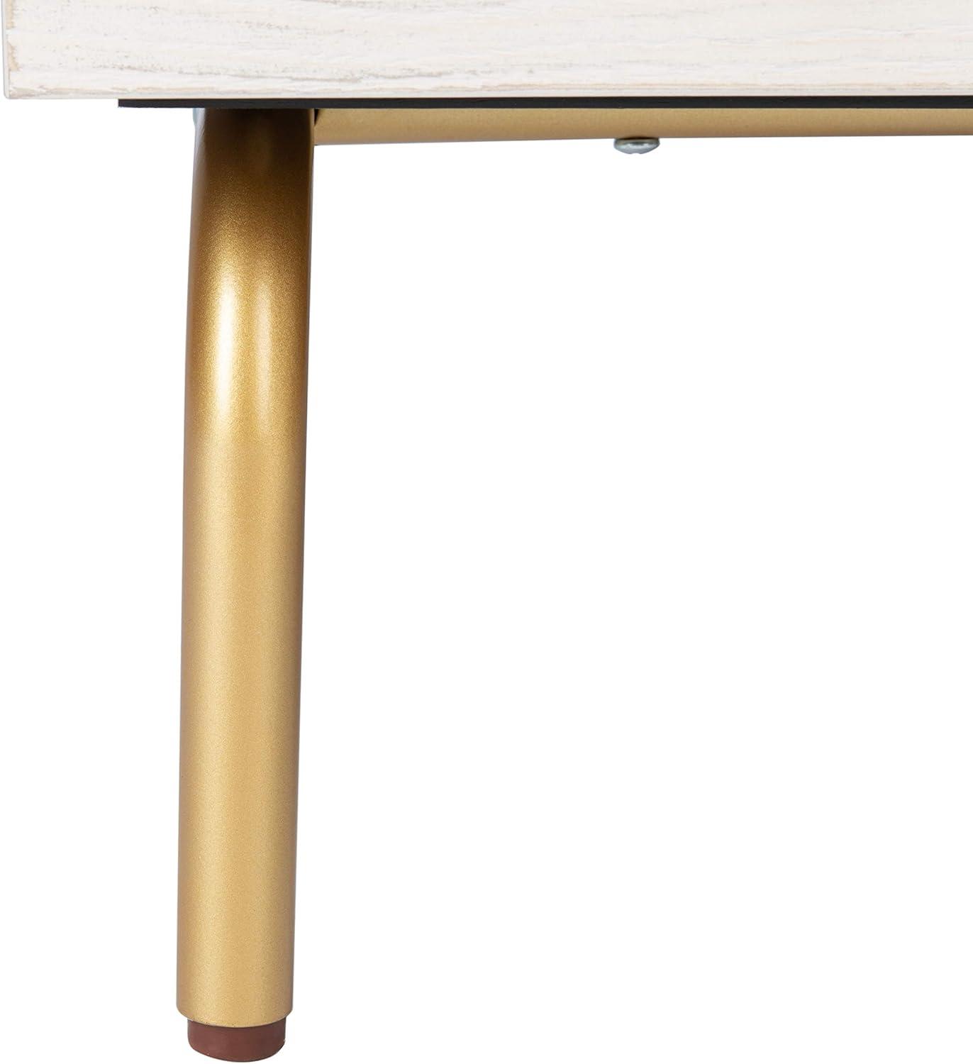 image:imageSafavieh Home Genevieve Modern Walnut and White Mahogany 2drawer NightstandBlack White Washed