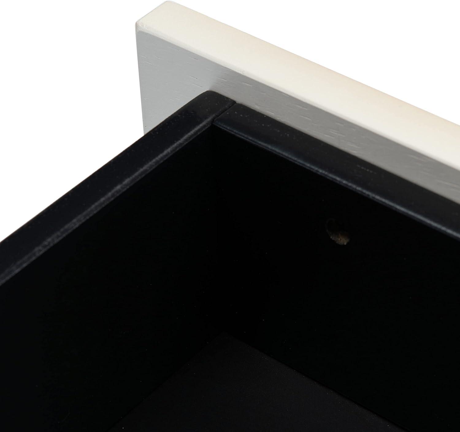 image:imageSafavieh Home Genevieve Modern Walnut and White Mahogany 2drawer NightstandBlack White Washed