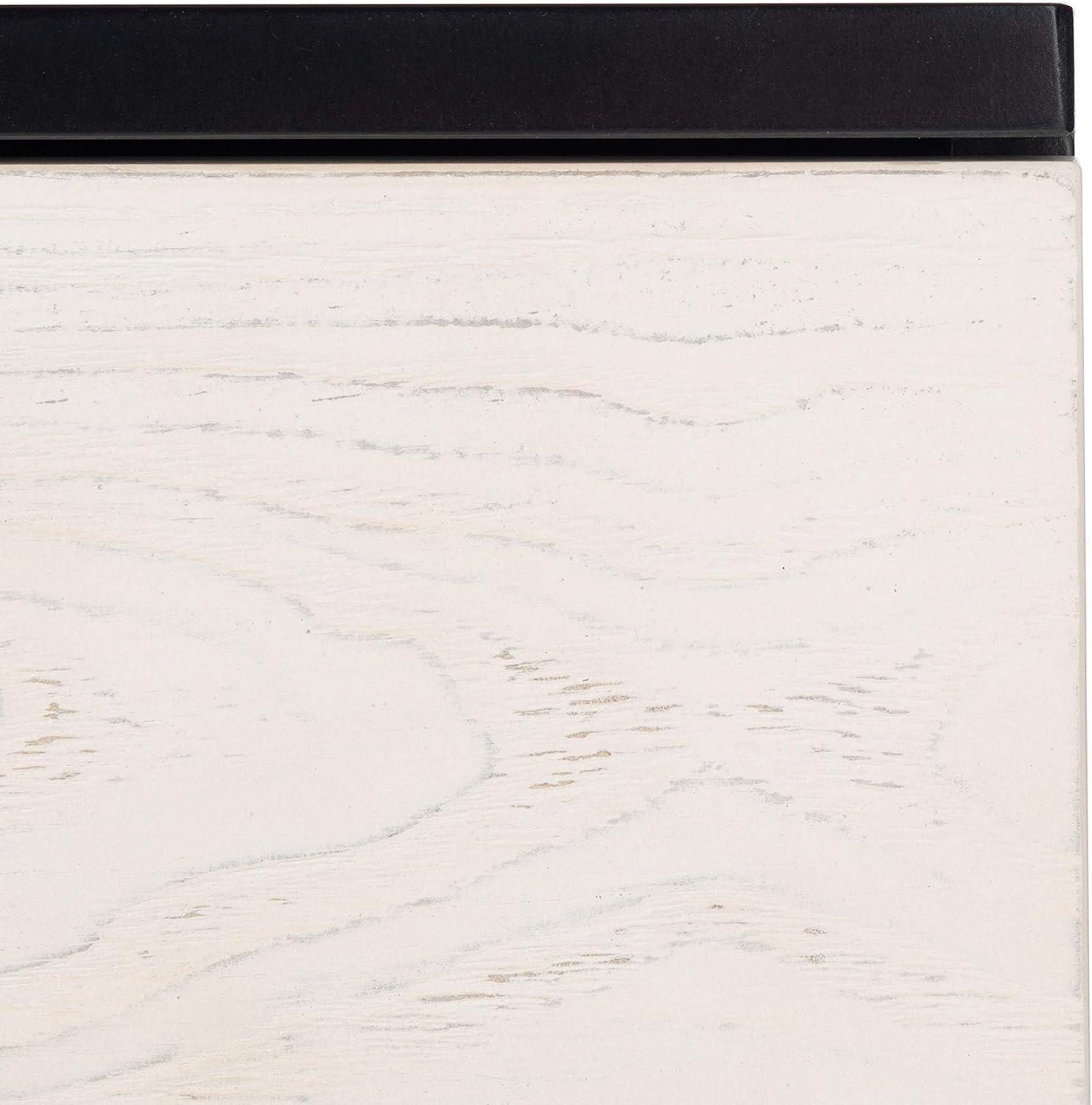 image:imageSafavieh Home Genevieve Modern Walnut and White Mahogany 2drawer NightstandBlack White Washed