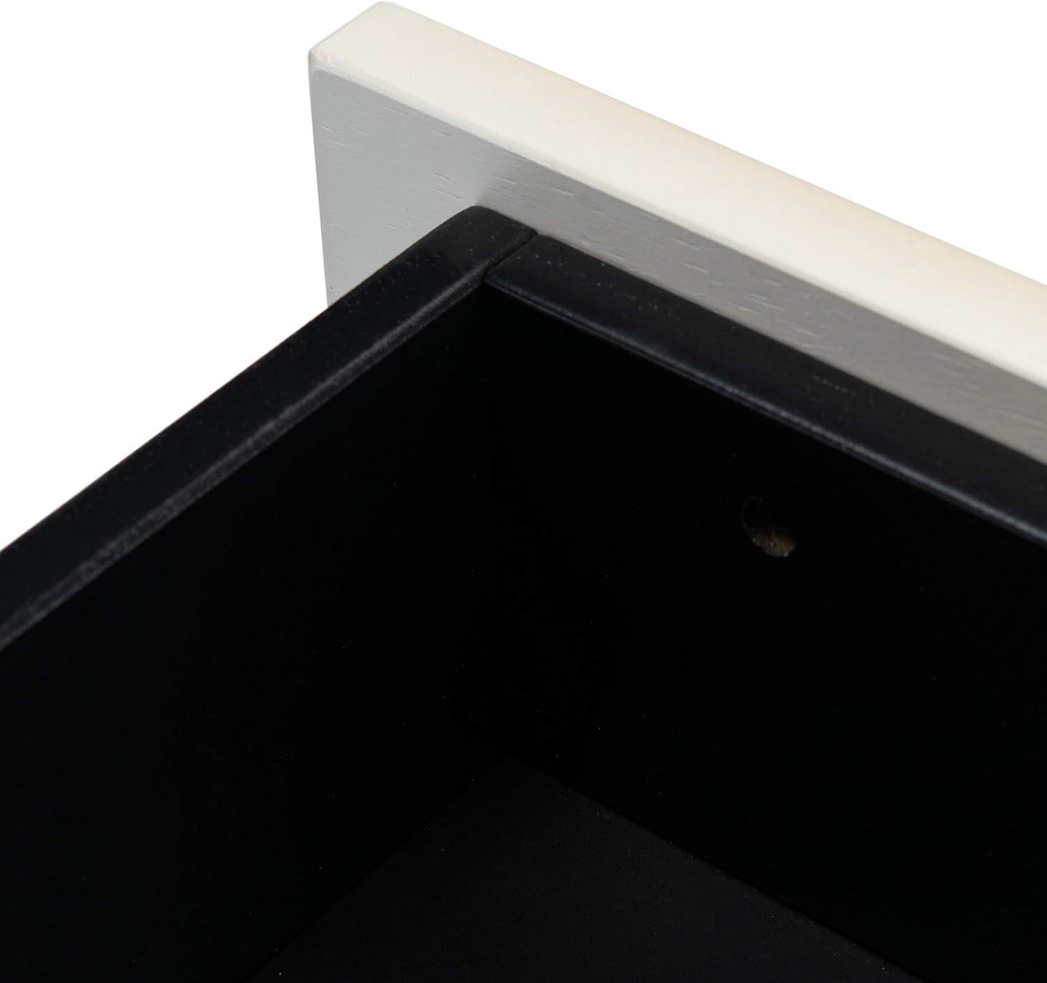 image:imageSafavieh Home Genevieve Modern Walnut and White Mahogany 2drawer NightstandBlack White Washed
