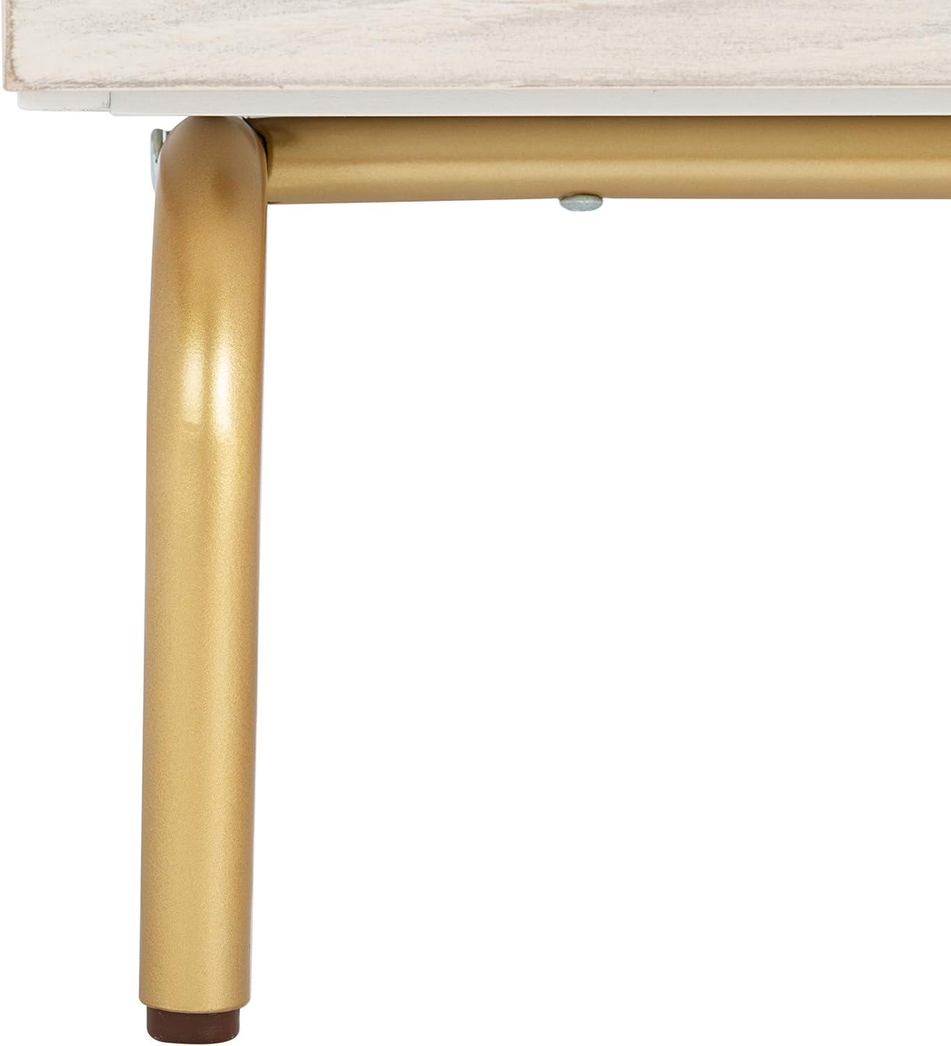 image:imageSafavieh Home Genevieve Modern Walnut and White Mahogany 2drawer NightstandWhite White Washed