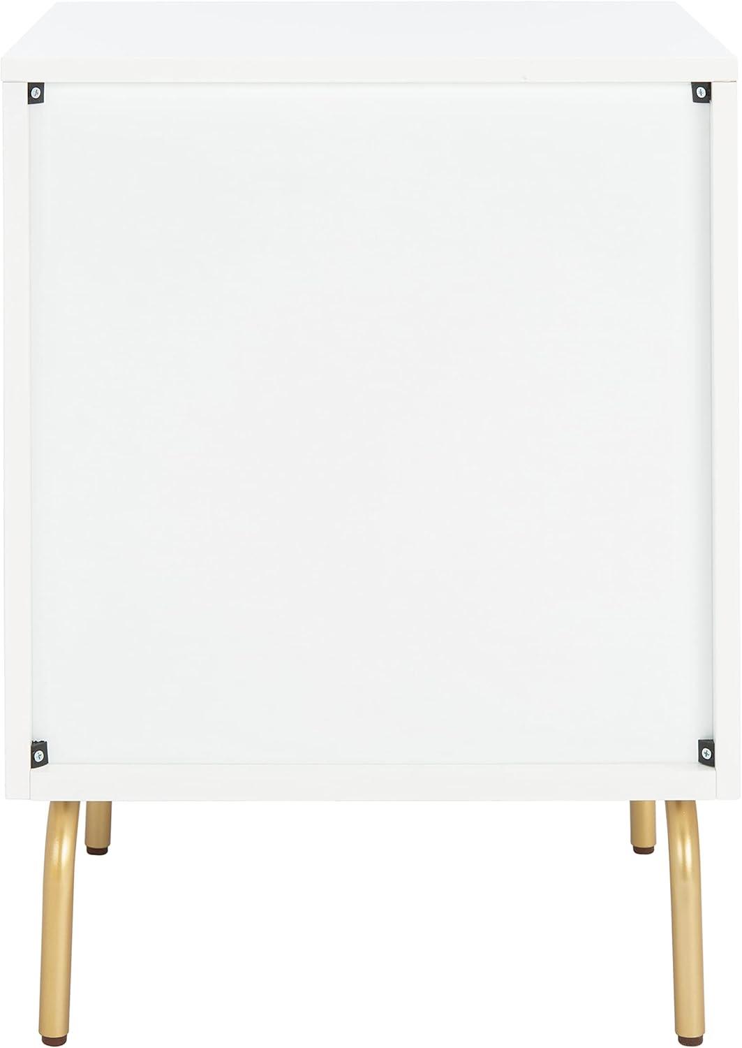 image:imageSafavieh Home Genevieve Modern Walnut and White Mahogany 2drawer NightstandWhite White Washed