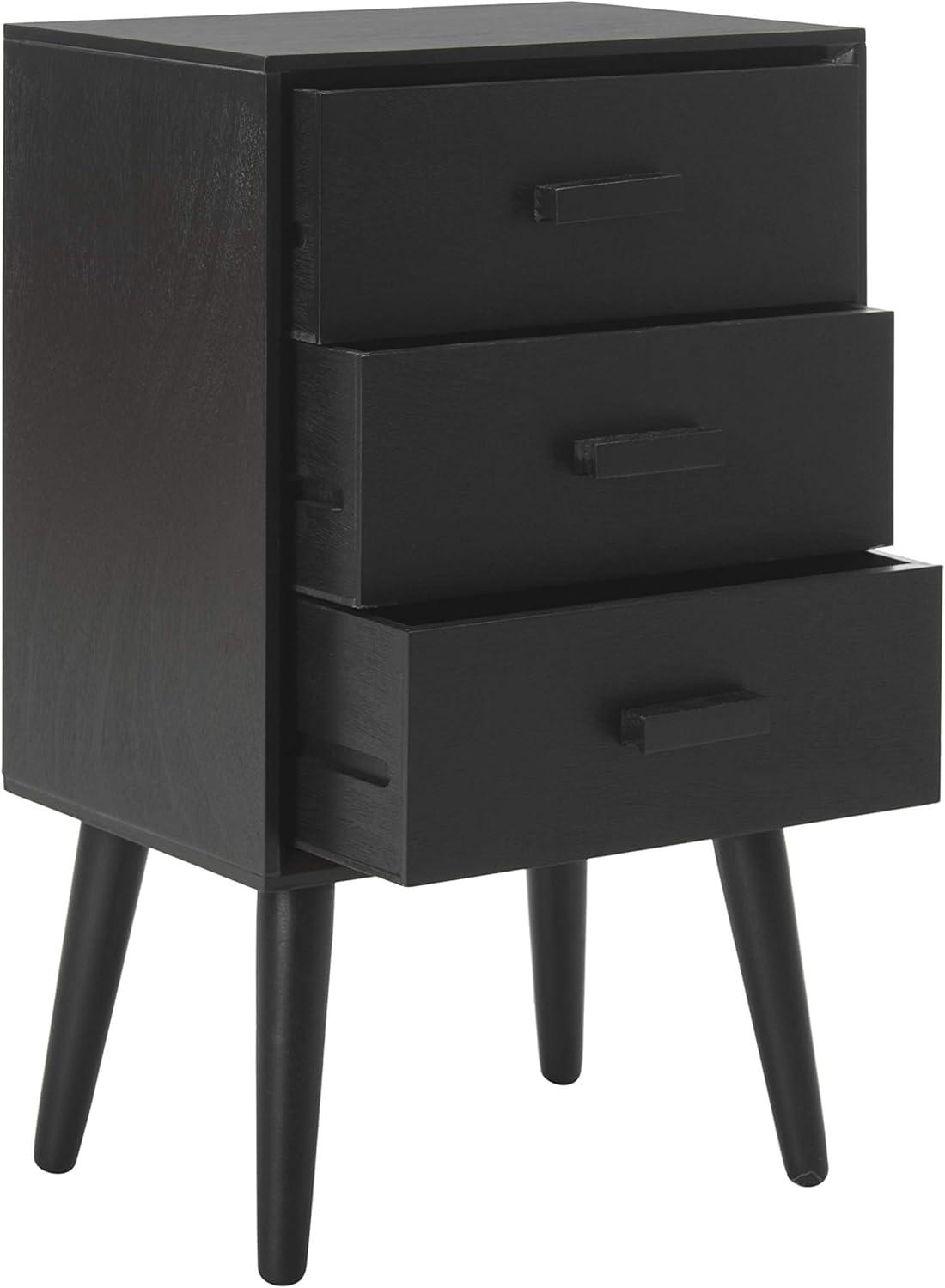 image:imageSafavieh Home Pomona Modern Black 3drawer ChestBlack