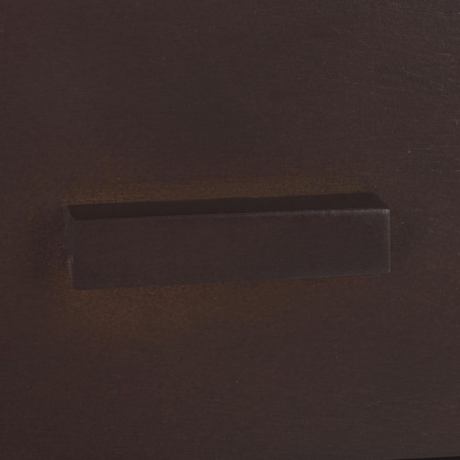 image:imageSafavieh Home Pomona Modern Black 3drawer ChestDark Chocolate