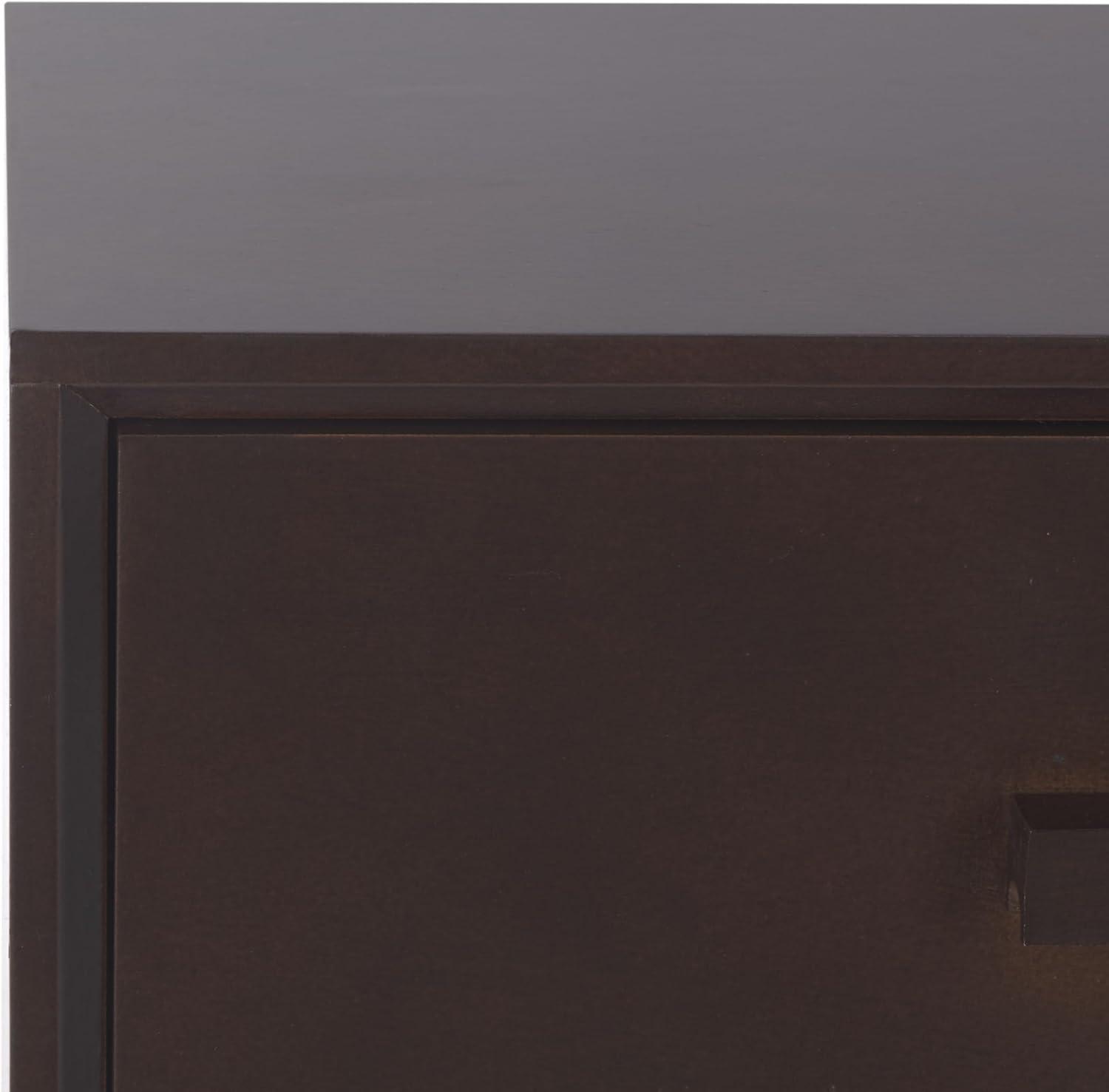 image:imageSafavieh Home Pomona Modern Black 3drawer ChestDark Chocolate