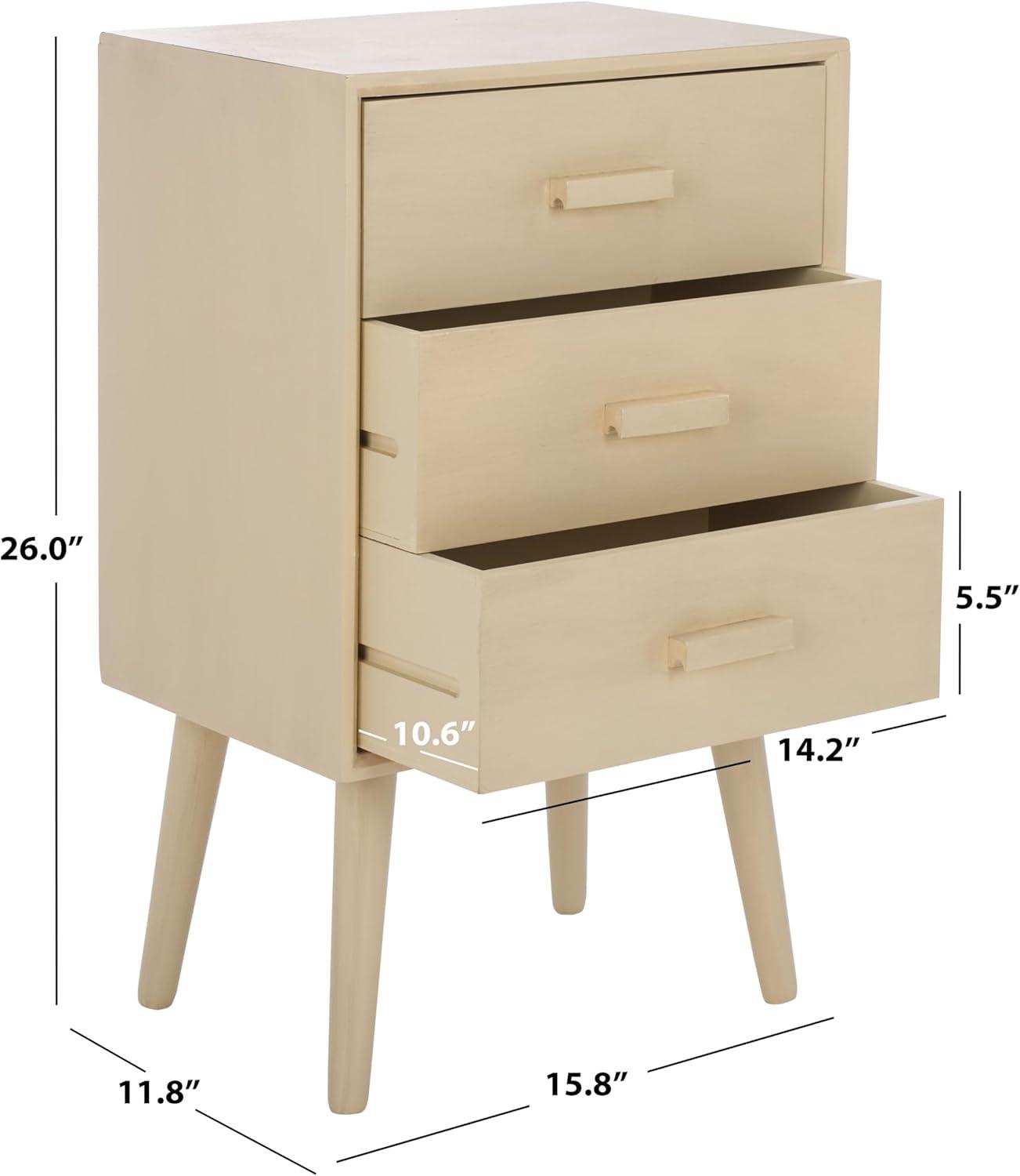 image:imageSafavieh Home Pomona Modern Black 3drawer ChestSand