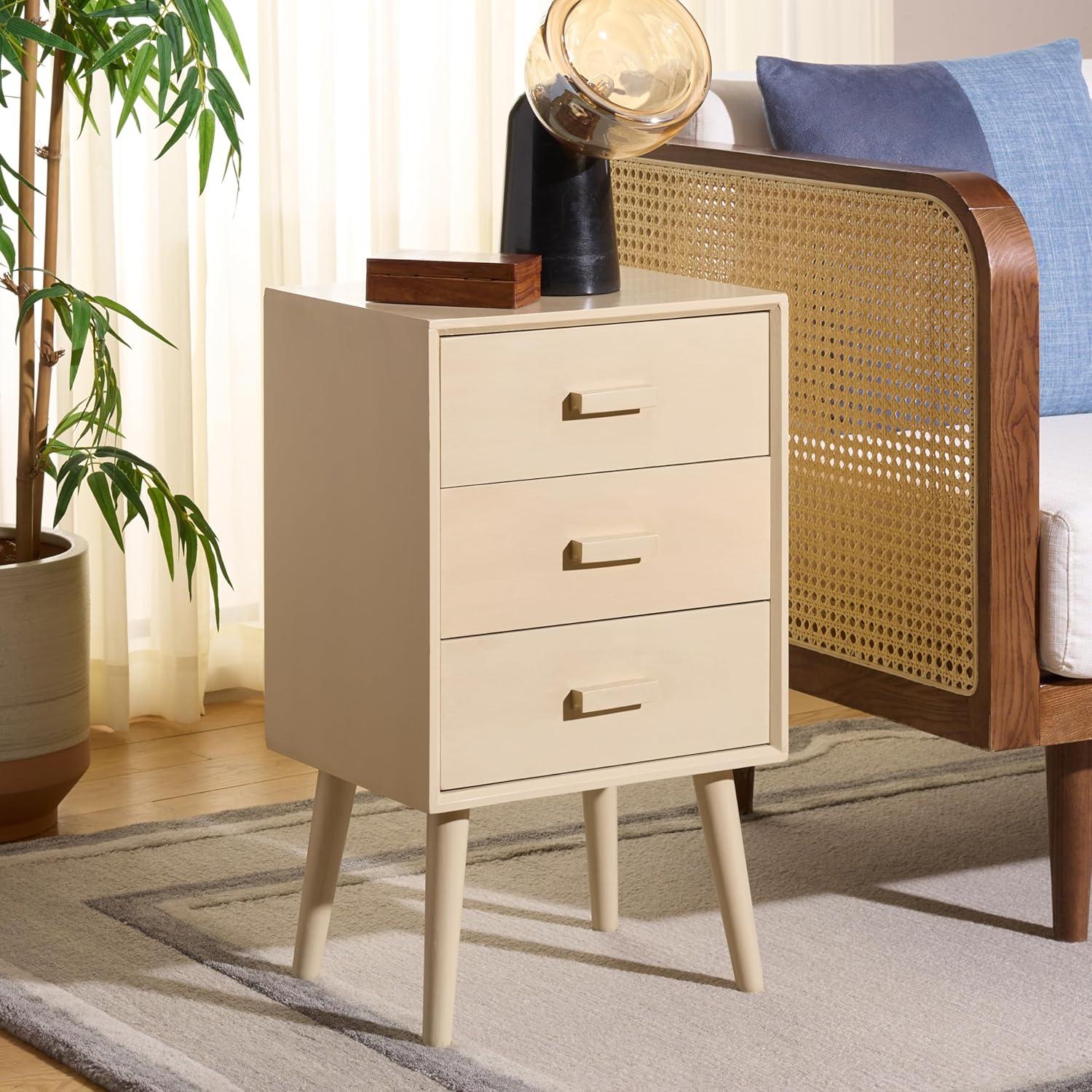 image:imageSafavieh Home Pomona Modern Black 3drawer ChestSand