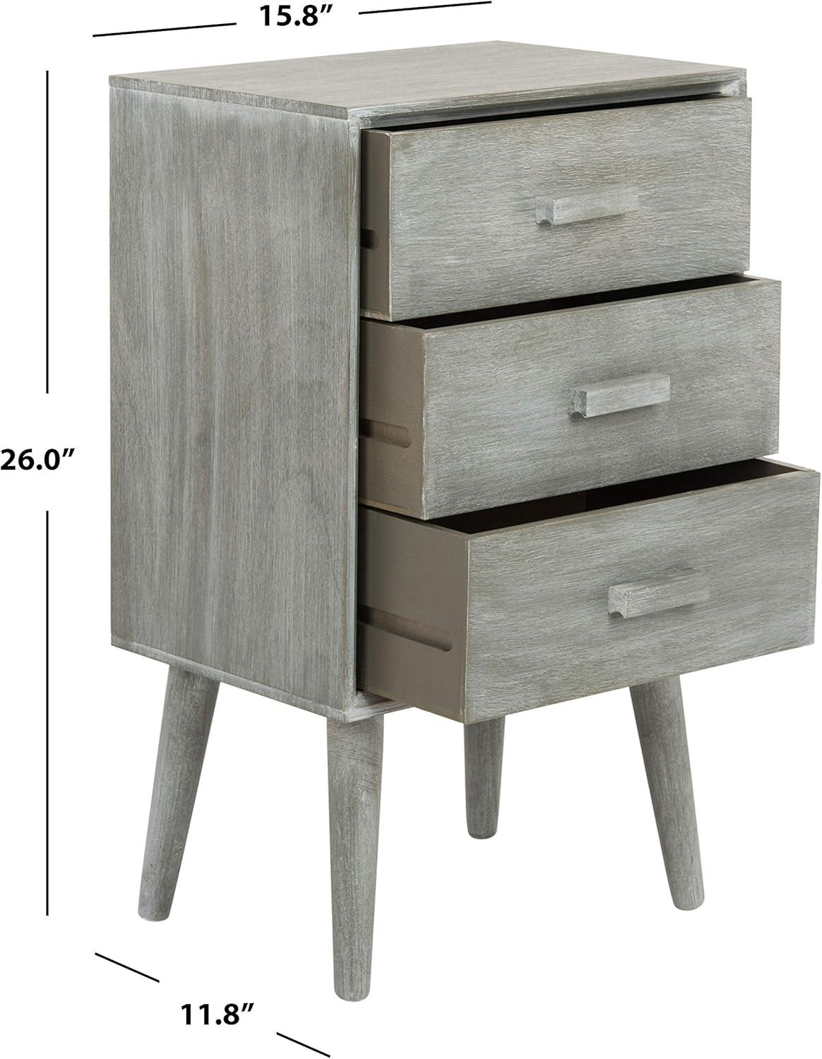 image:imageSafavieh Home Pomona Modern Black 3drawer ChestSlate Grey